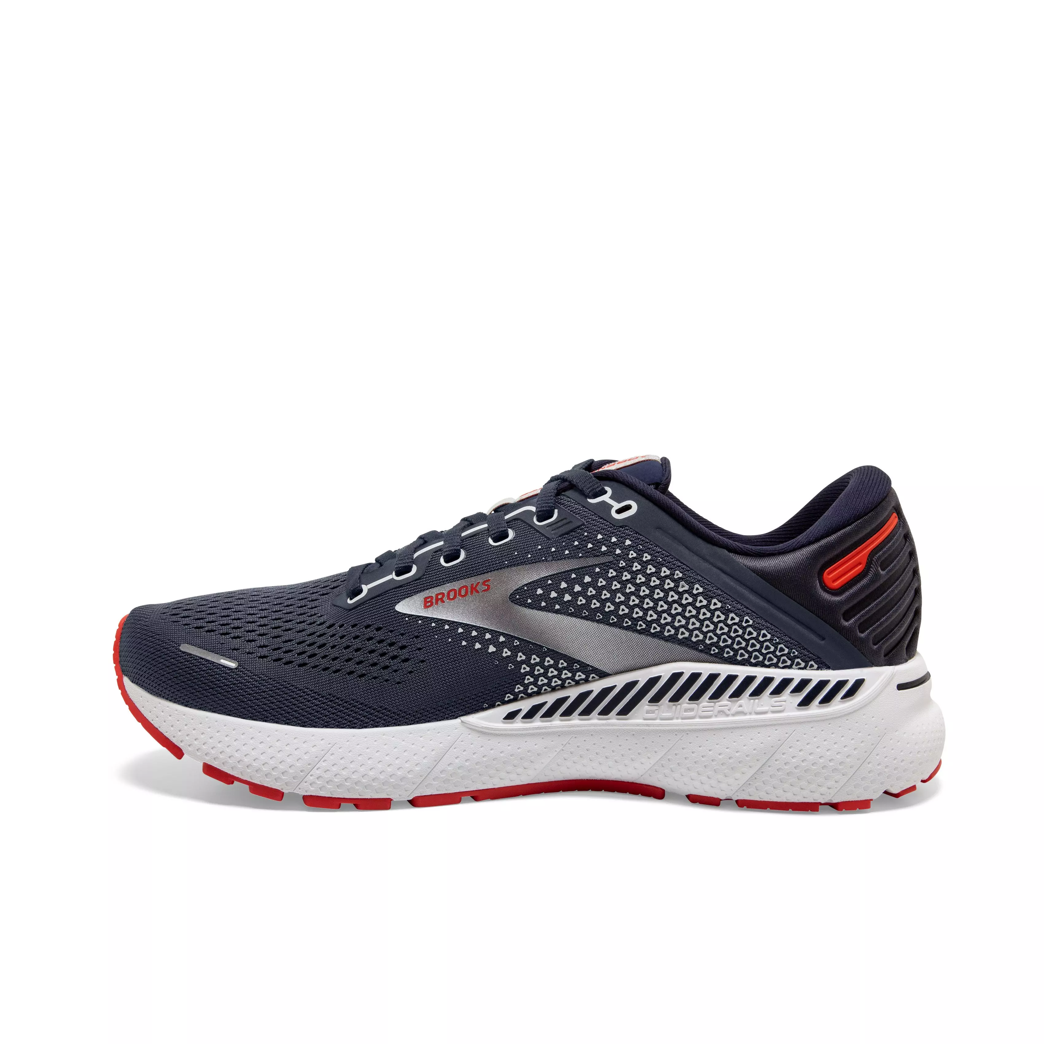 Brooks Adrenaline GTS 22 "Peacoat/India Ink/Grenadine" Men's Wide Running Shoe - PEACOAT/INK/GRENADINE