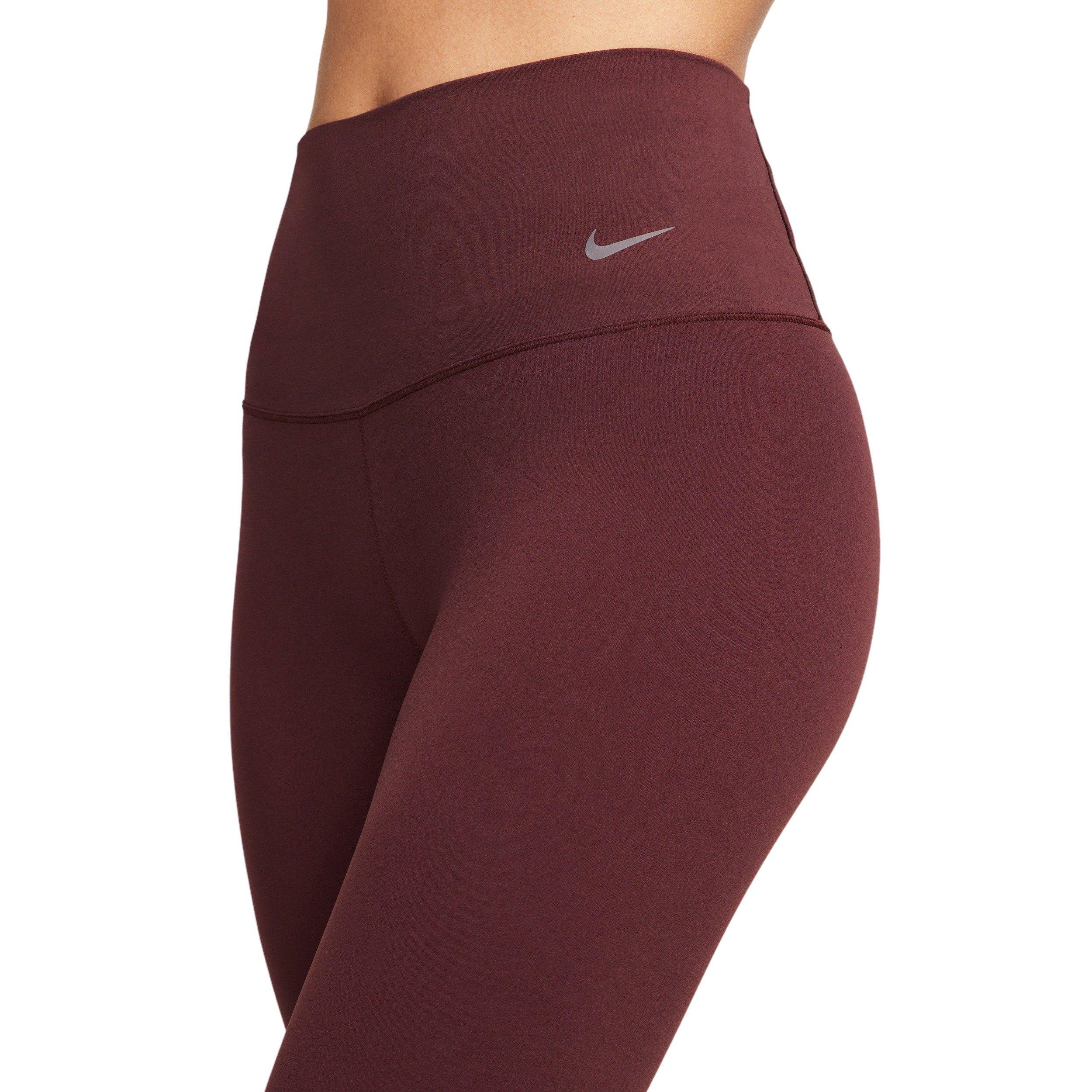 Nike Women's Zenvy High-Waisted 7/8 Leggings - Burgundy - BURGUNDY Thumbnail View 4