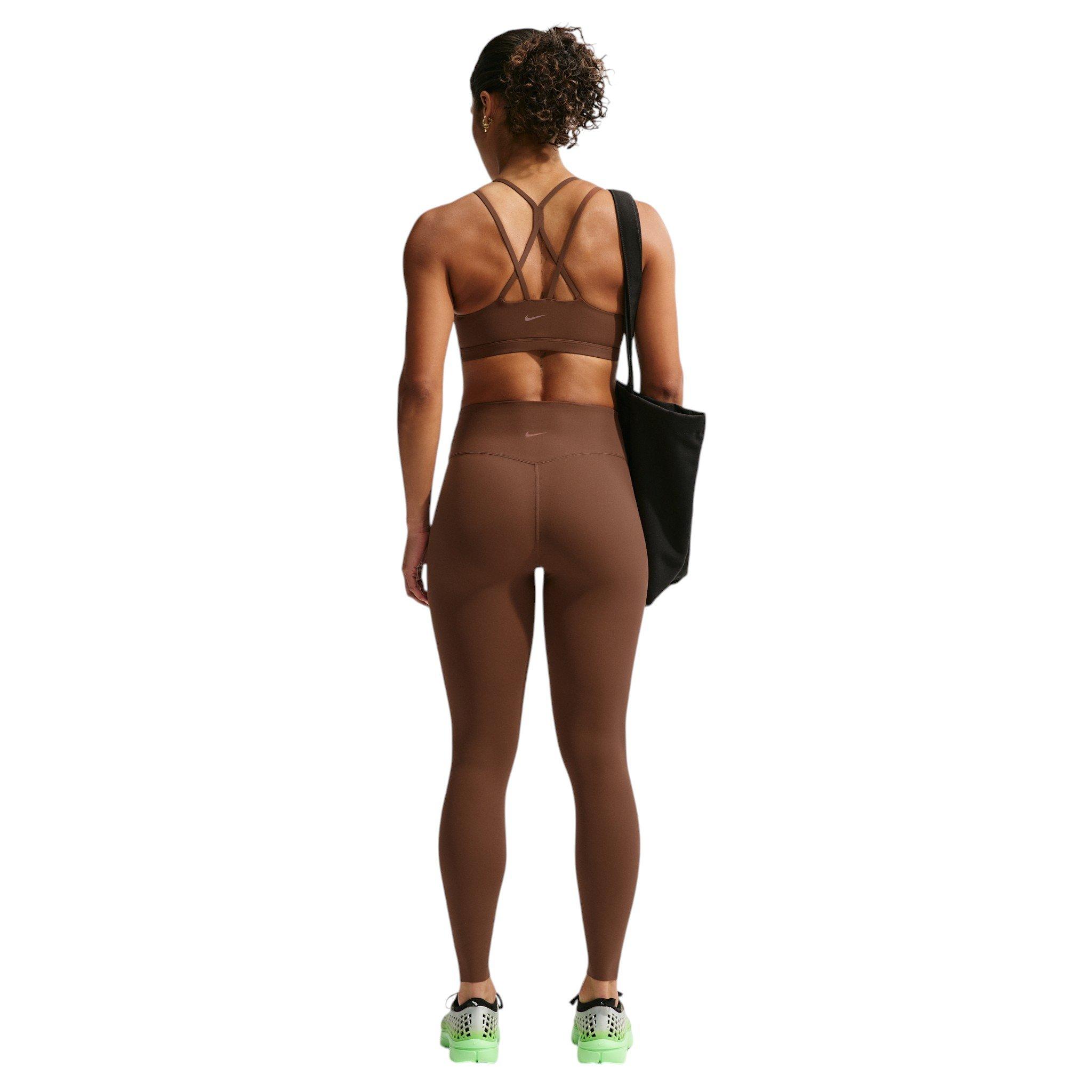 Nike Women's Zenvy High-Waisted Full-Length with No Front Seam - Brown - BROWN