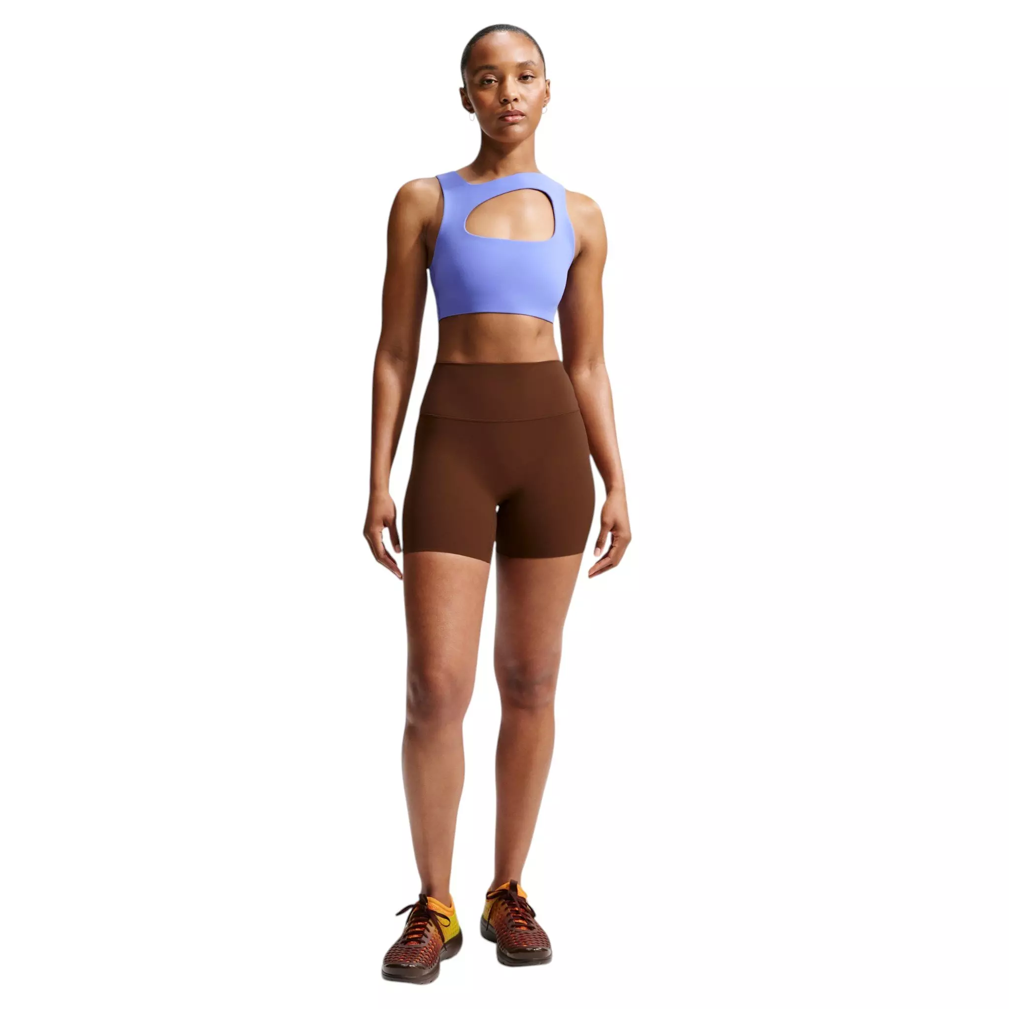 Nike Women's Zenvy High-Waisted 5" Biker Shorts - Brown - BROWN