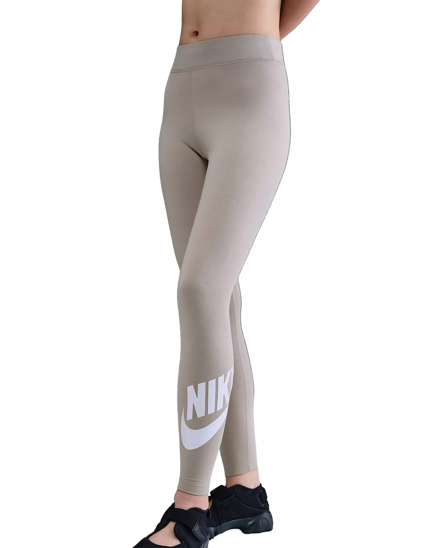 Nike Women's Sportswear Classics High-Waisted Graphic Leggings - Beige - BEIGE