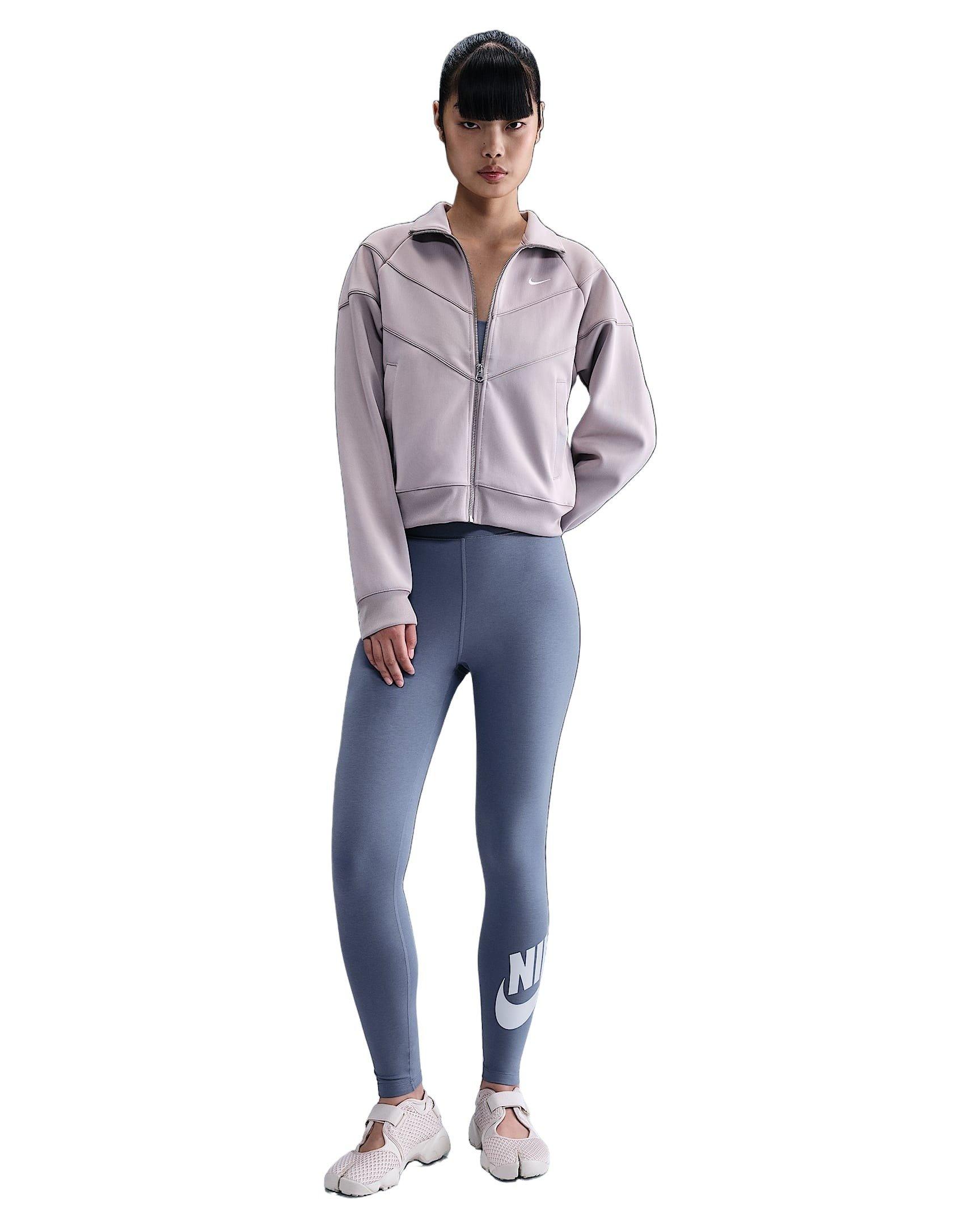 Nike Women's Sportswear Classics High-Waisted Graphic Leggings - Blue - BLUE Thumbnail View 1