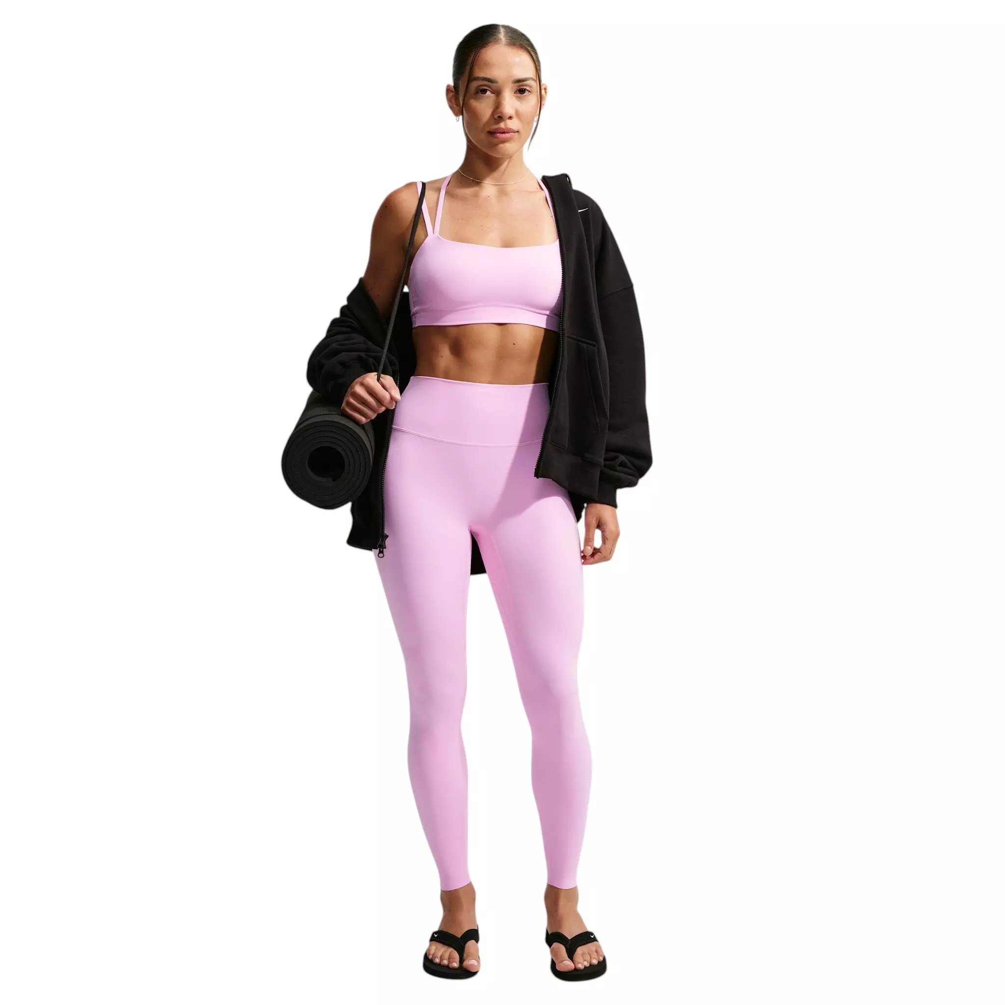 Nike Women's Zenvy High-Waisted 7/8 Leggings with No Front Seam - Pink - PINK