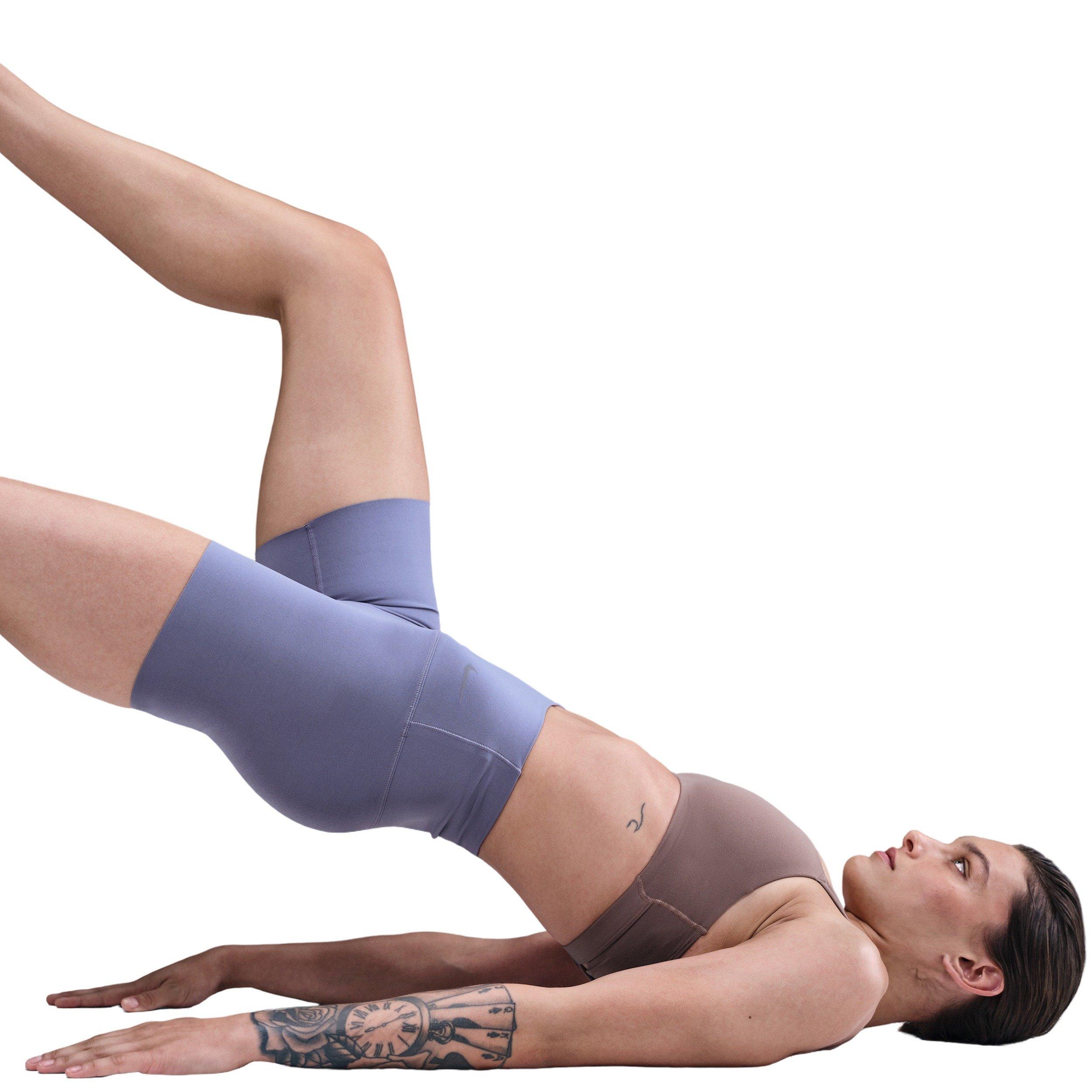 Nike Women's Zenvy High-Waisted 5" Biker Shorts - Blue - BLUE Thumbnail View 5