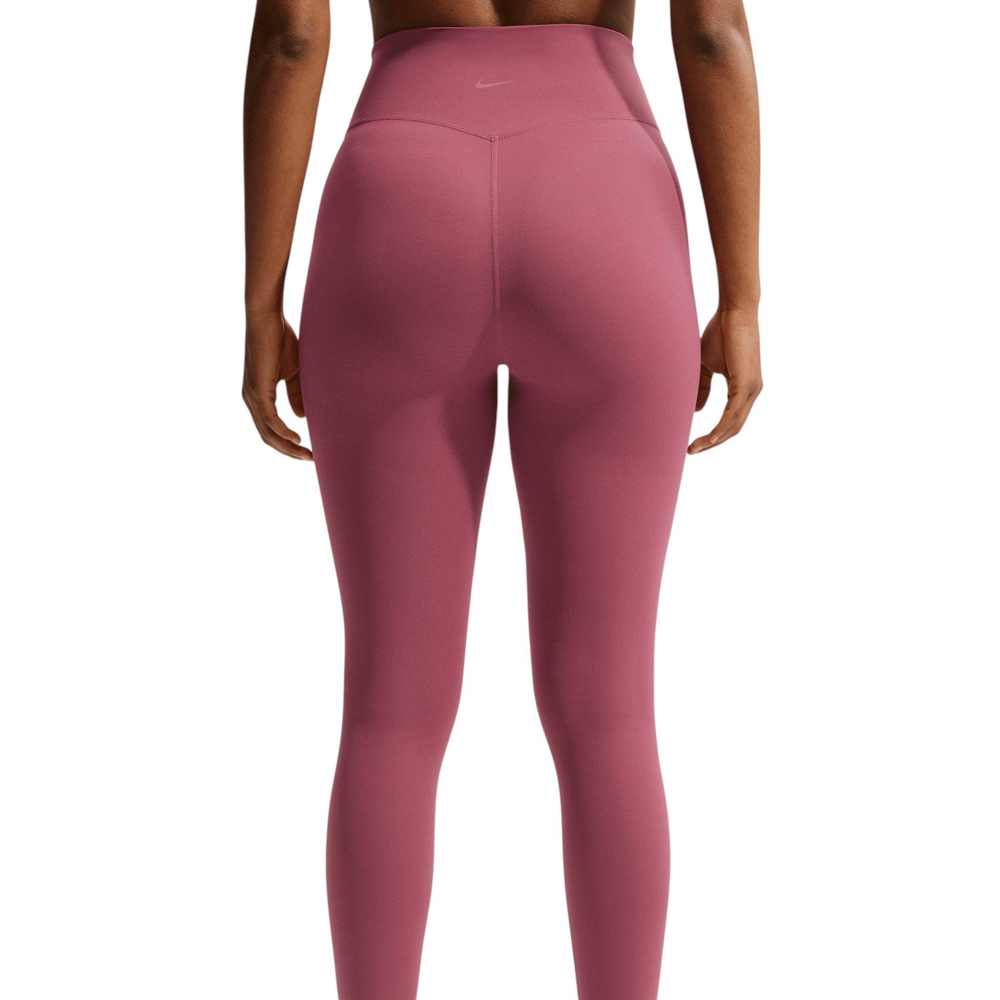 Nike Women's Zenvy High-Waisted 7/8 Leggings with No Front Seam - Pink Smoke - PINK SMOKE