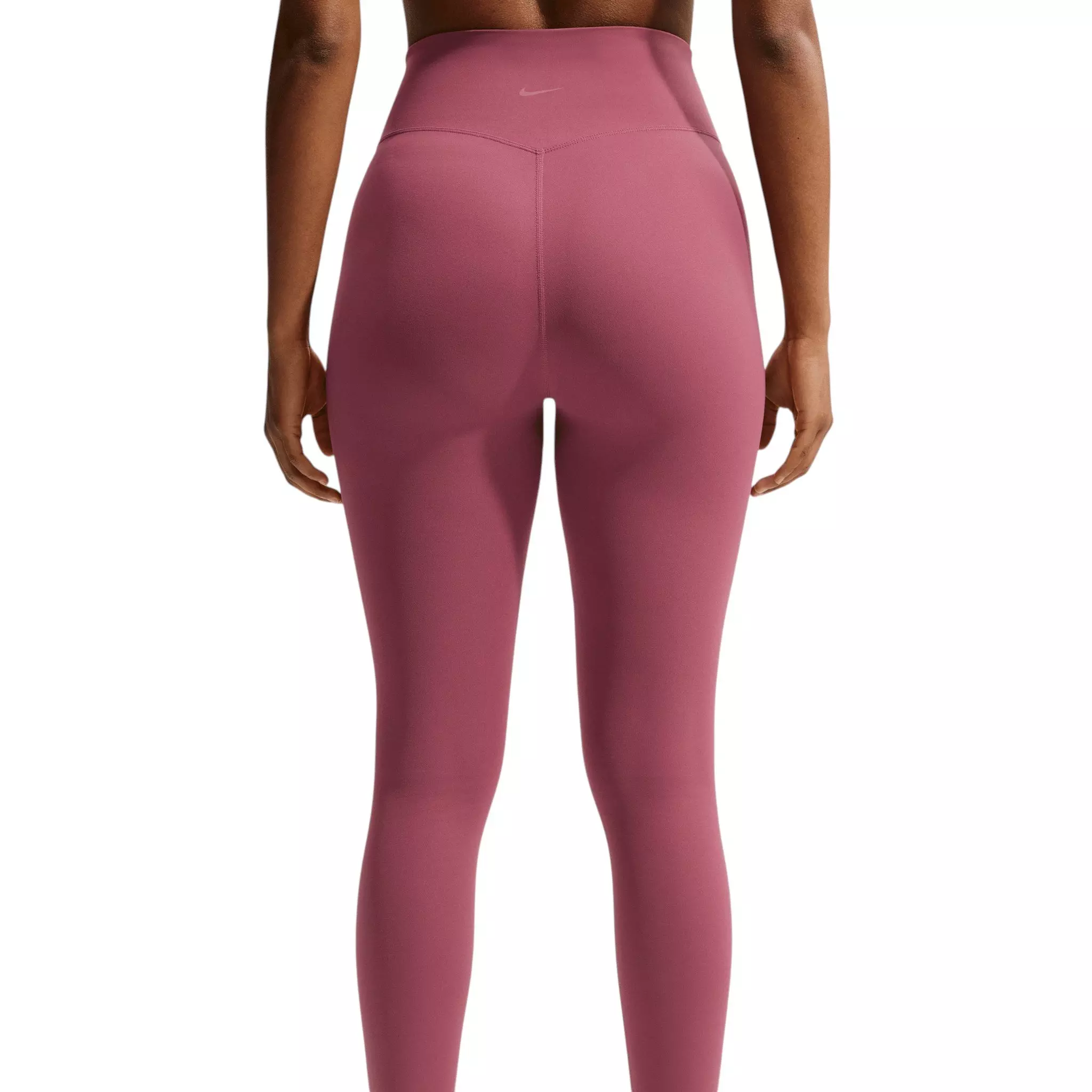 Nike Women's Zenvy High-Waisted 7/8 Leggings with No Front Seam - Pink Smoke - PINK SMOKE