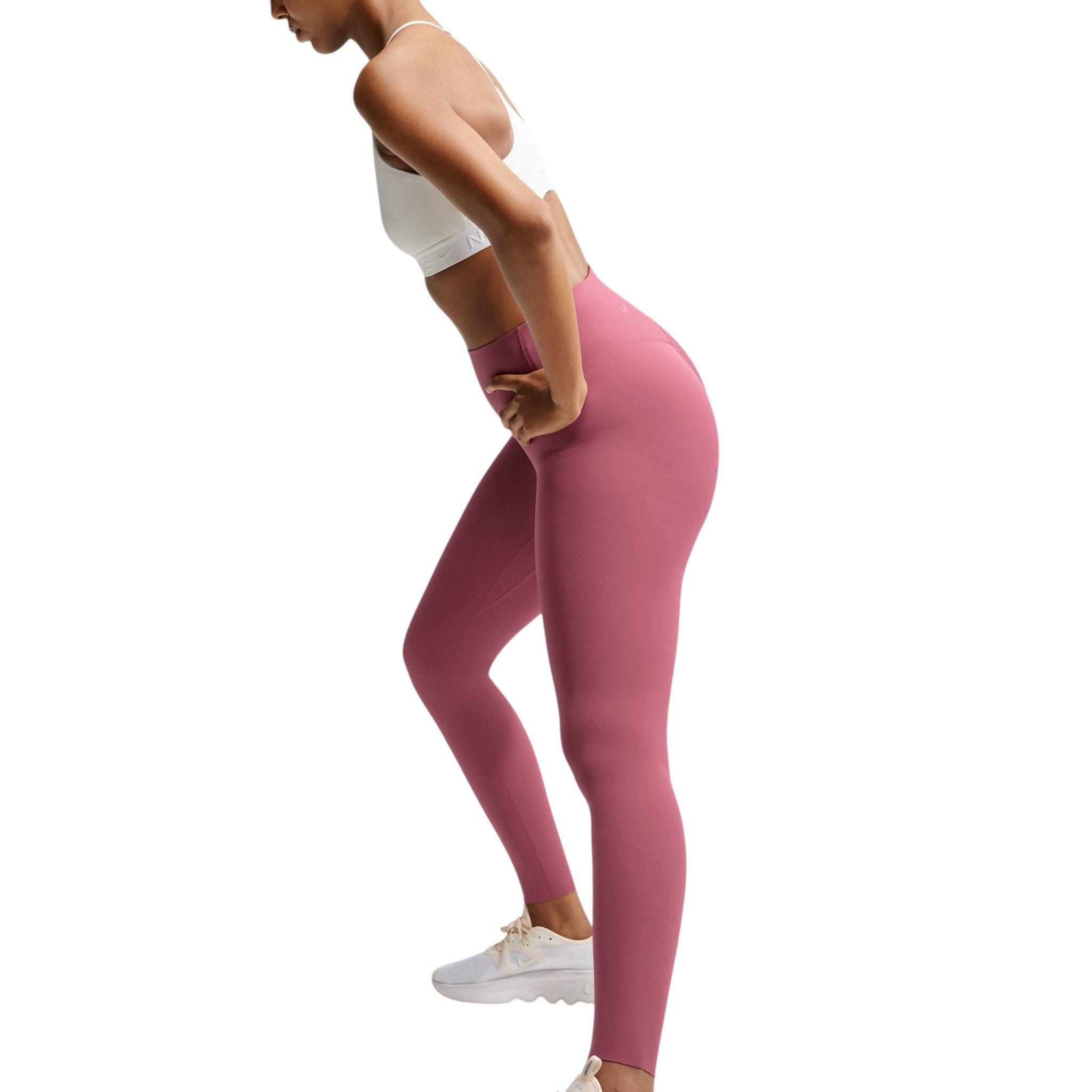 Nike Women's Zenvy High-Waisted 7/8 Leggings with No Front Seam - Pink Smoke - PINK SMOKE