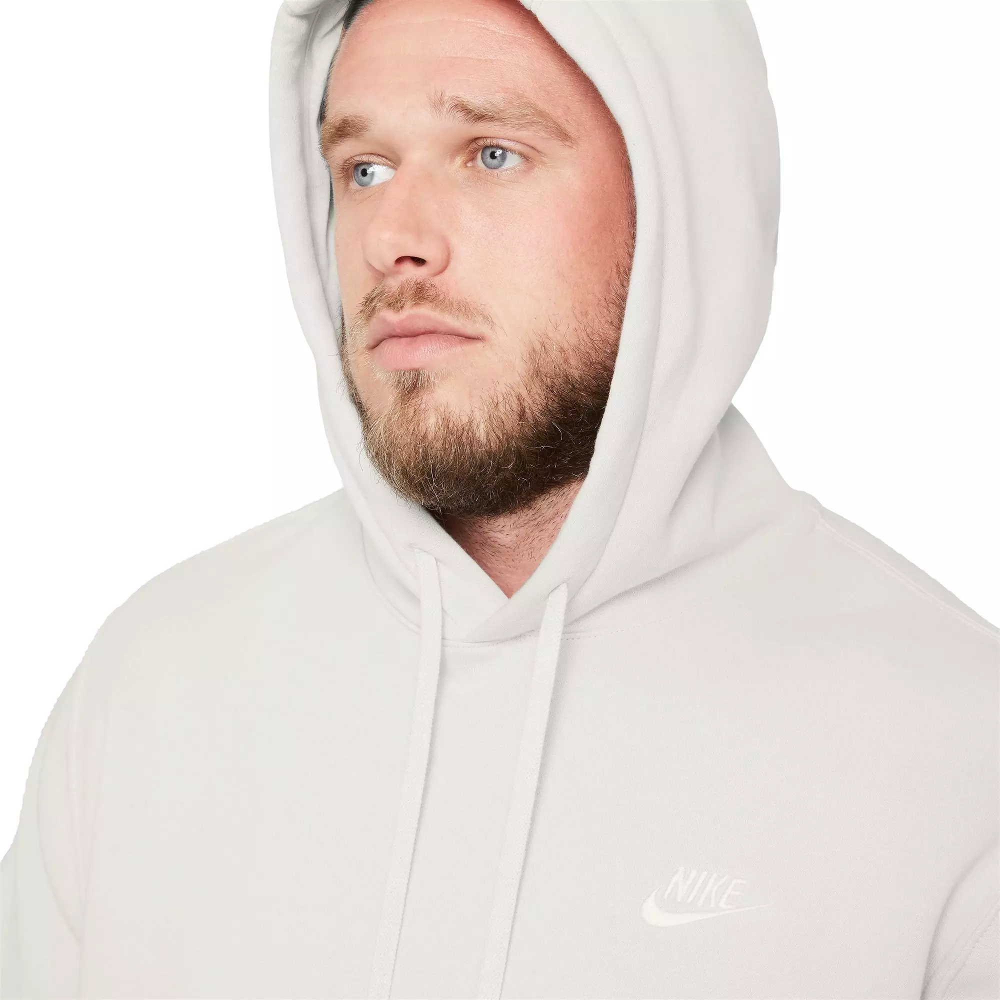 Nike Men's Sportswear Club Fleece Pullover Hoodie-Cream - CREAM