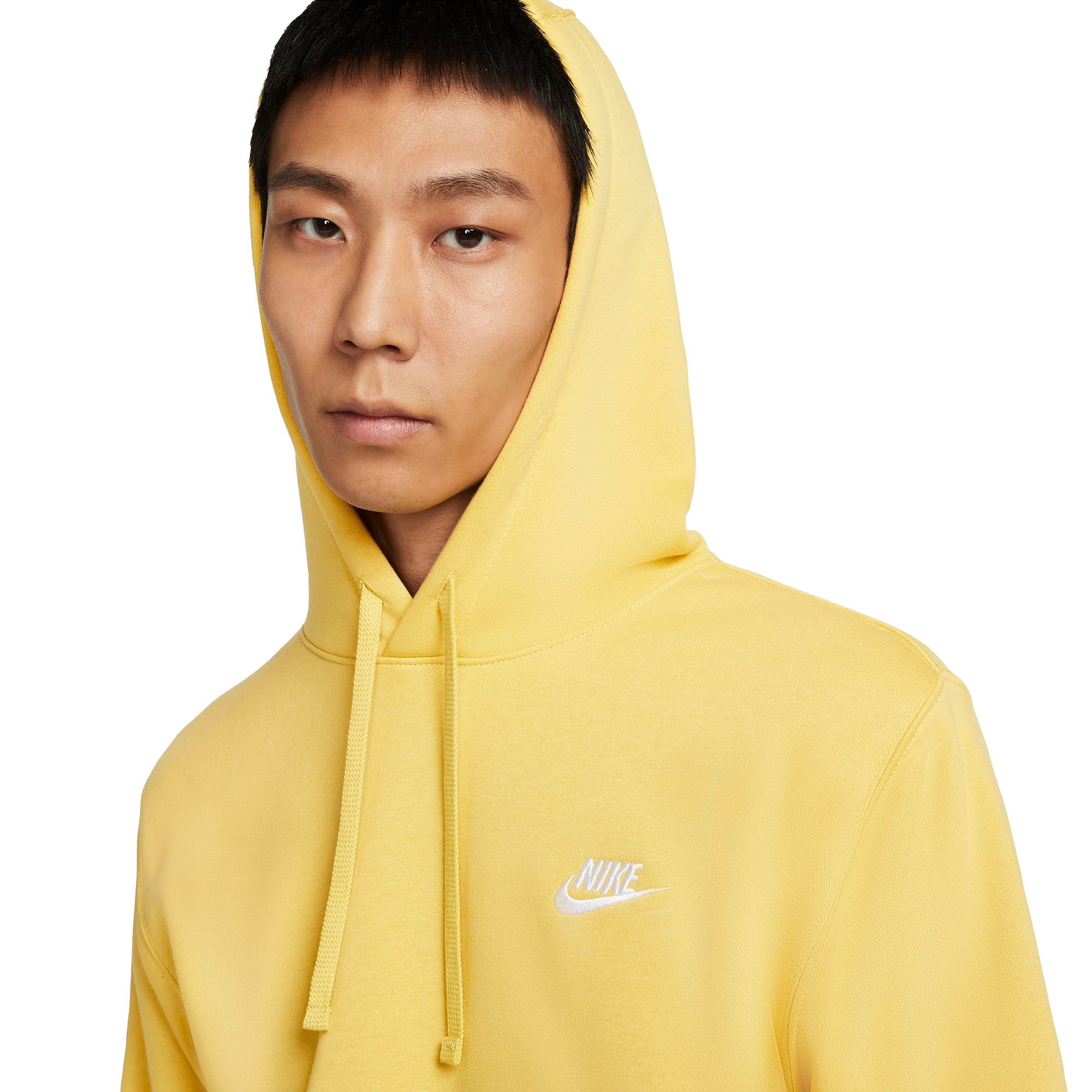 Nike Men's Sportswear Club Fleece Pullover Hoodie-Gold/White - | City Gear