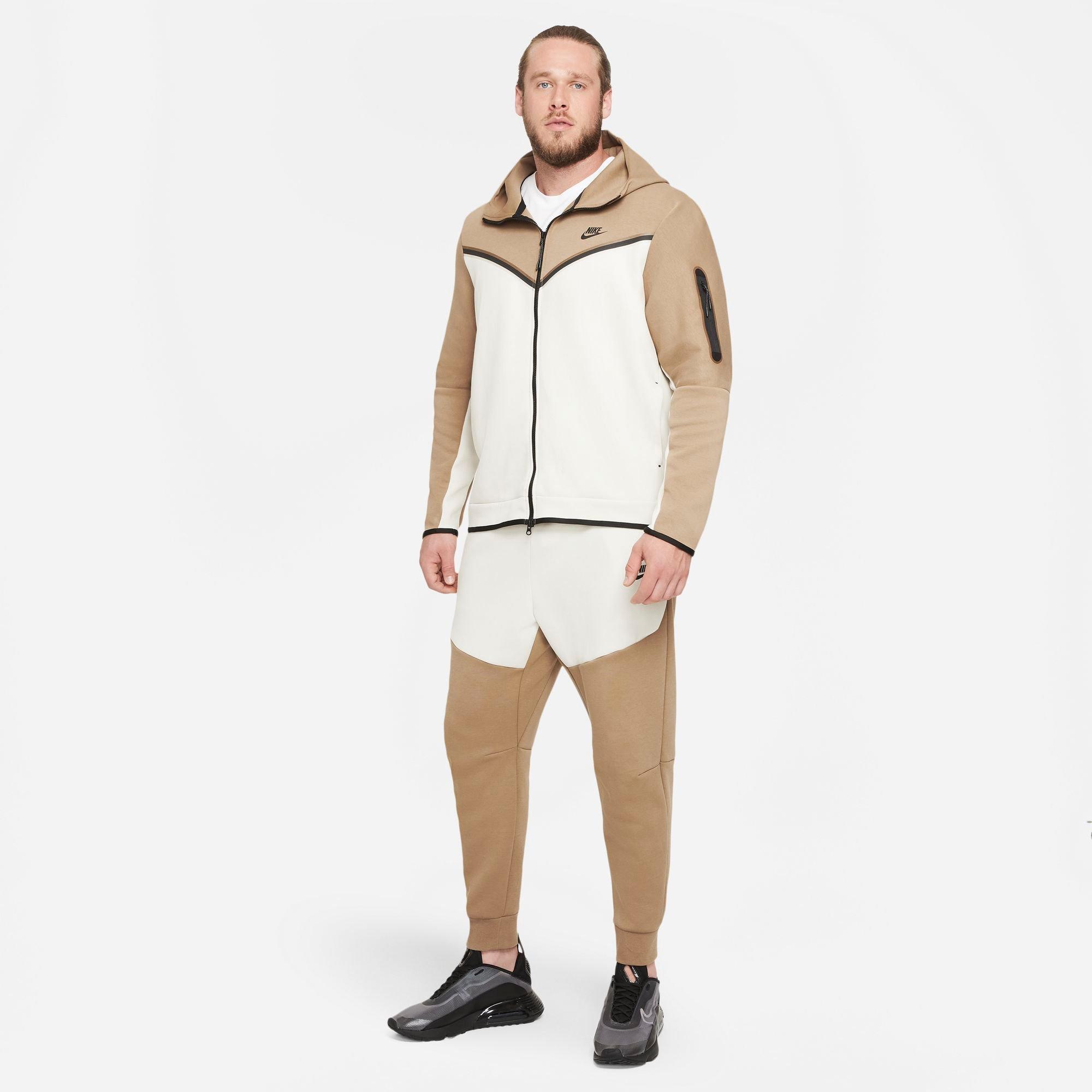 nike tech tracksuit tan