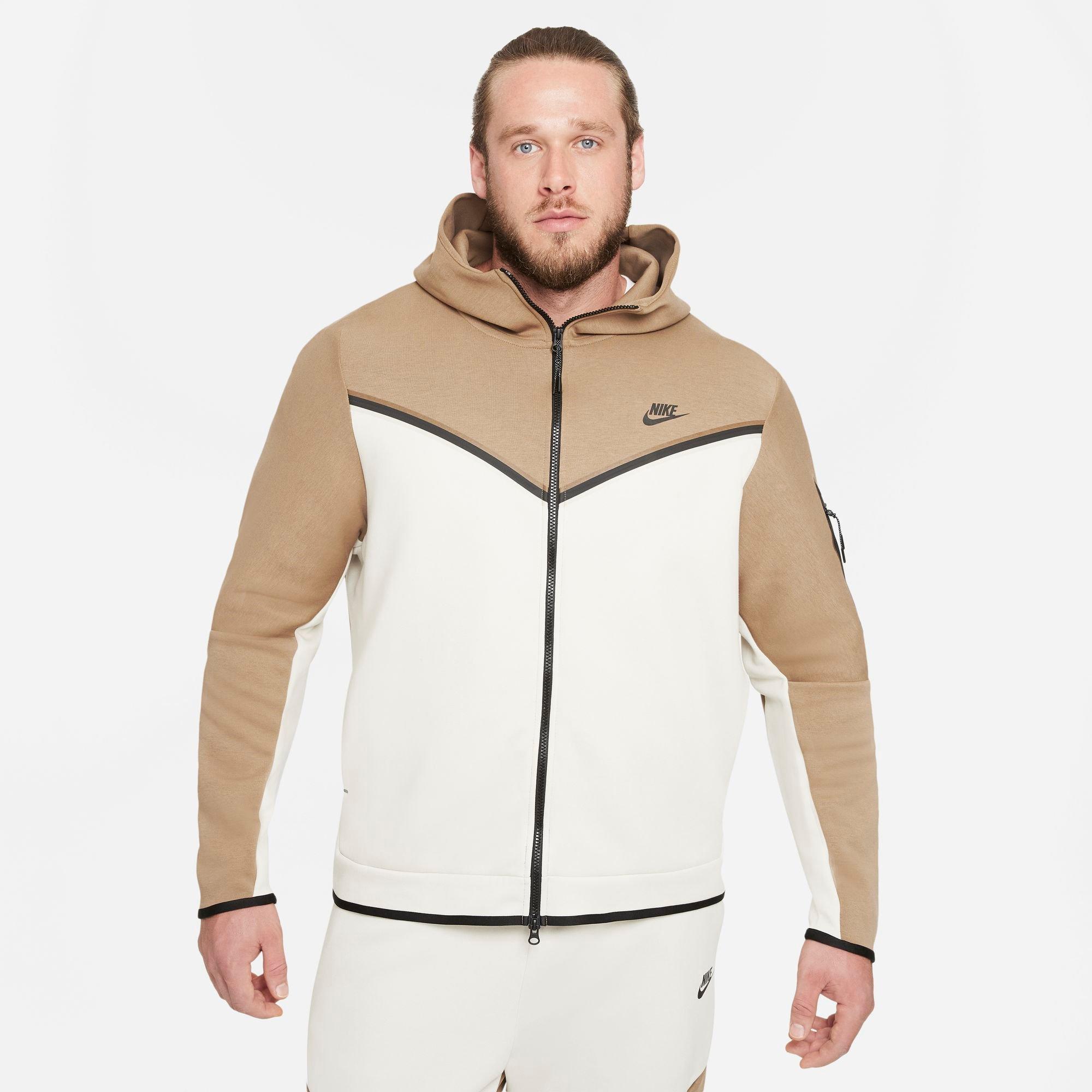 nike tech hoodie tan