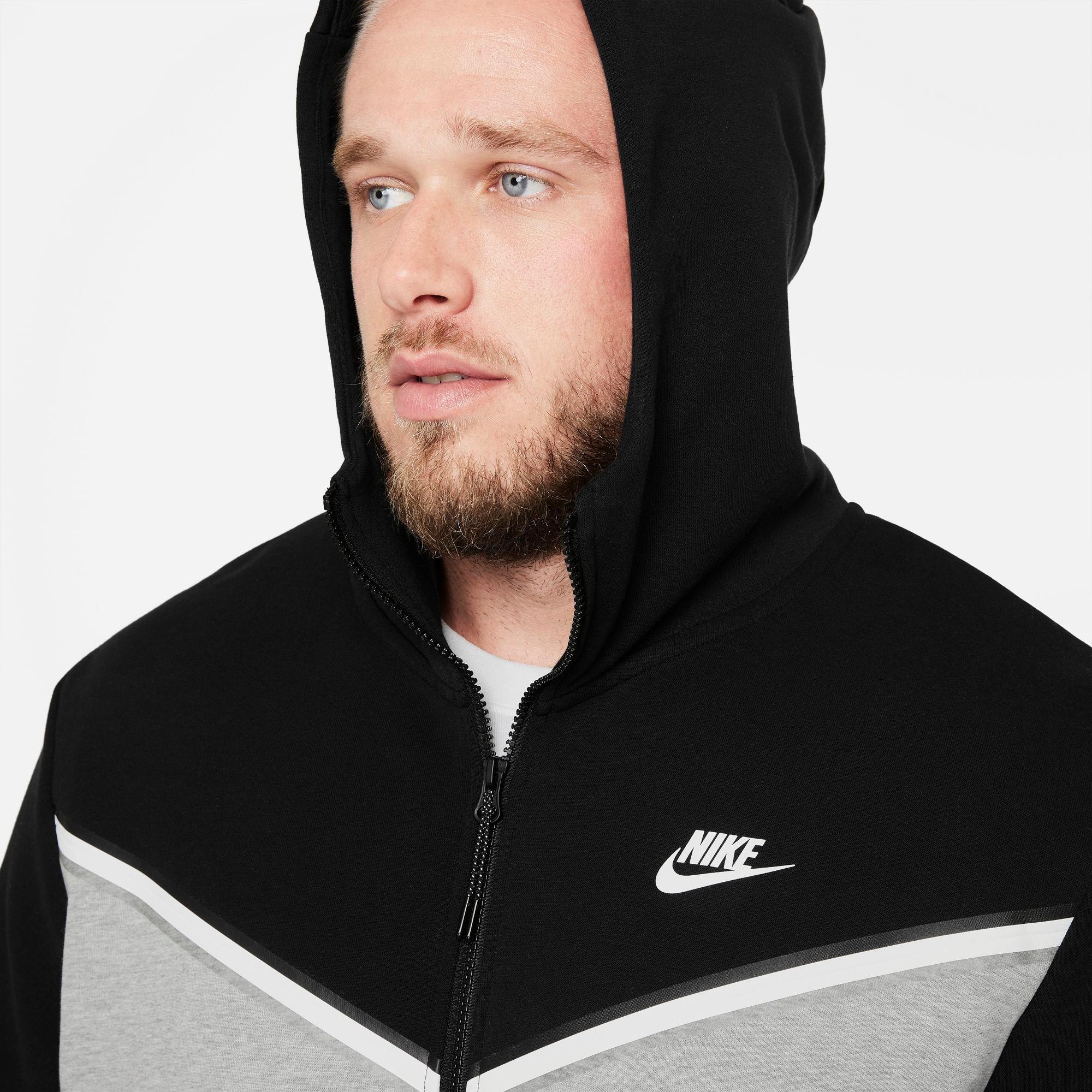 Aja líder base Nike Men's Sportswear Tech Fleece "Black/Grey" Full-Zip Hoodie