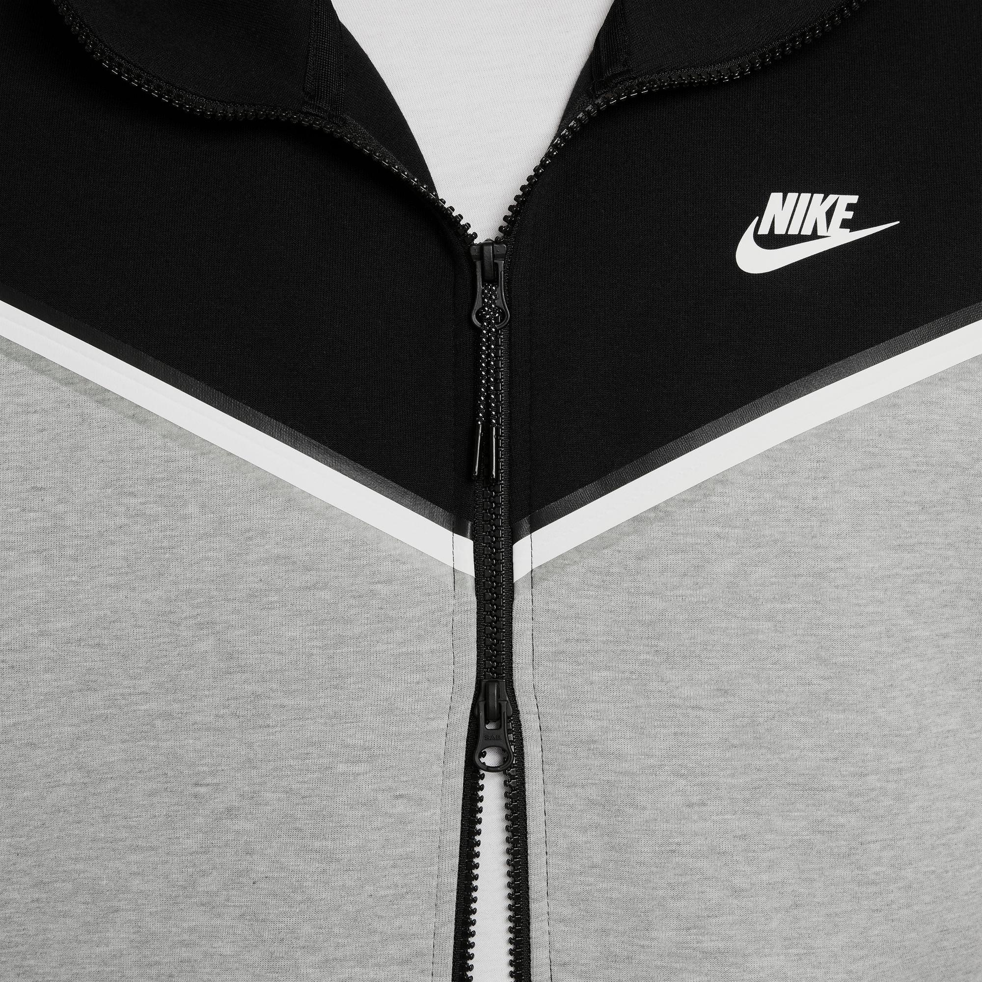 Aja líder base Nike Men's Sportswear Tech Fleece "Black/Grey" Full-Zip Hoodie