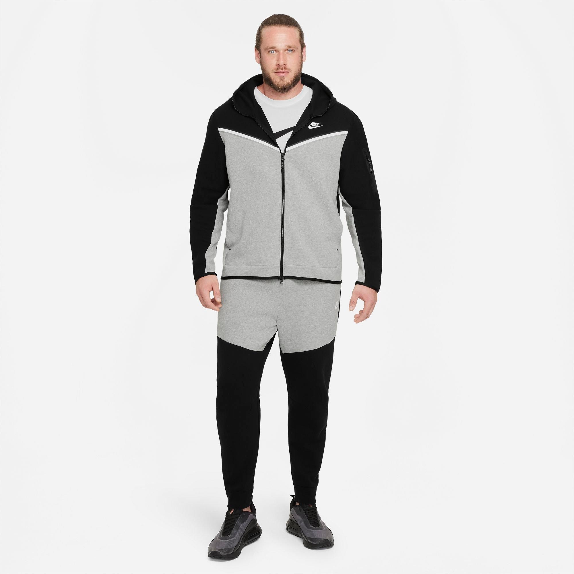 Nike Men's Sportswear Tech Fleece Full-Zip Hoodie-Black/Grey | lupon.gov.ph