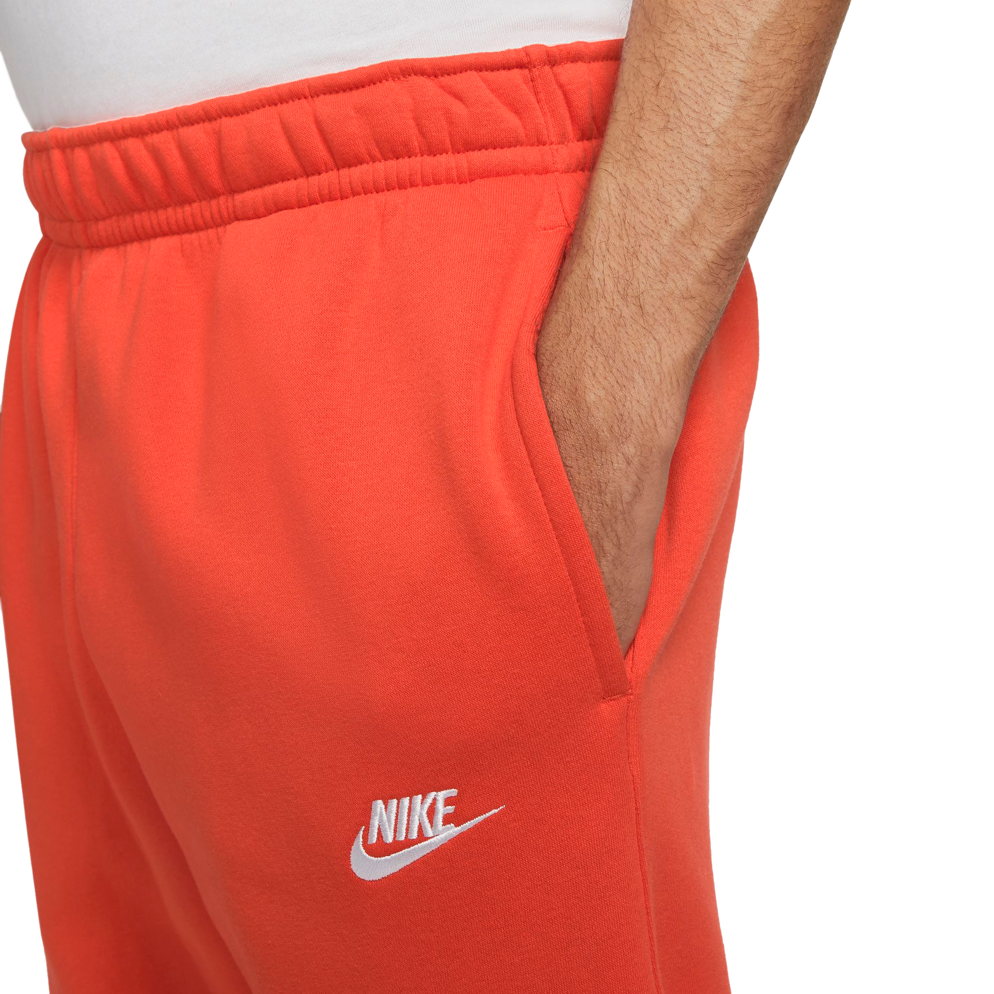 nike men's sportswear club fleece orange joggers