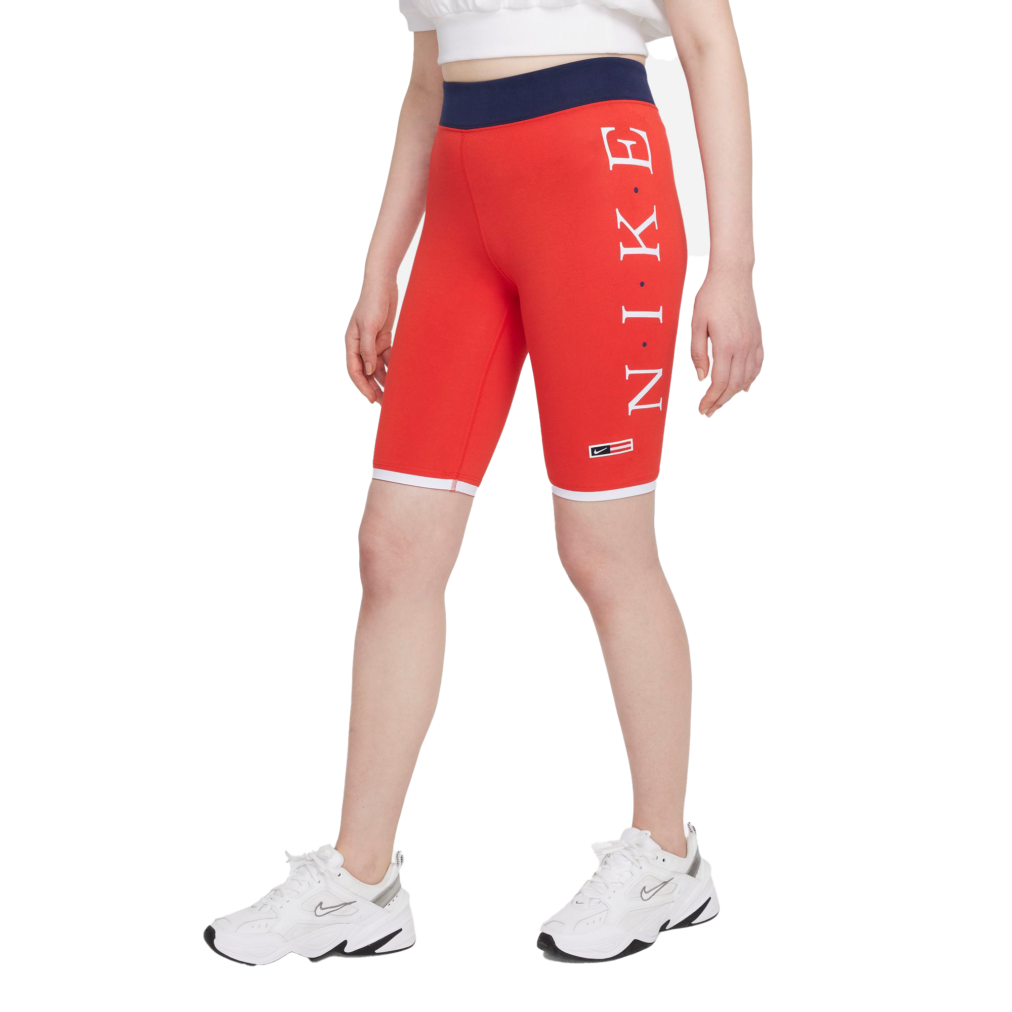 Nike red 2025 biker shorts