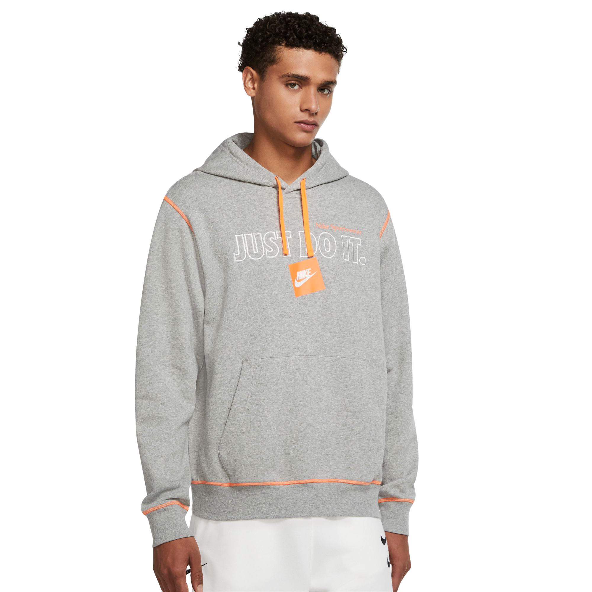 Grey cheap orange hoodie