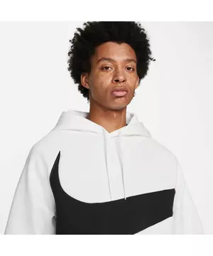Indføre lykke praktiserende læge Nike Men's Sportswear Swoosh Tech Fleece Pullover Hoodie - White/Black -  Hibbett | City Gear
