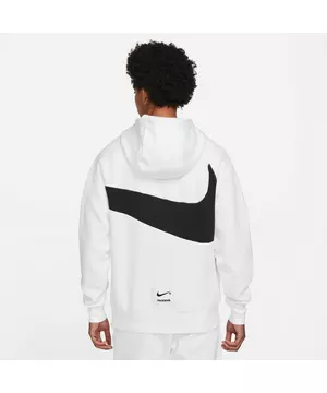 Nike Essential fleece+ multi logo hoodie in white - ShopStyle