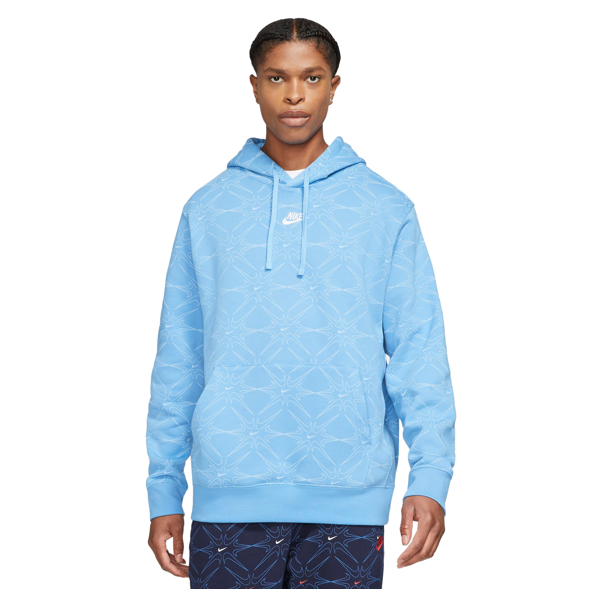 Nike all best sale over swoosh sweatshirt