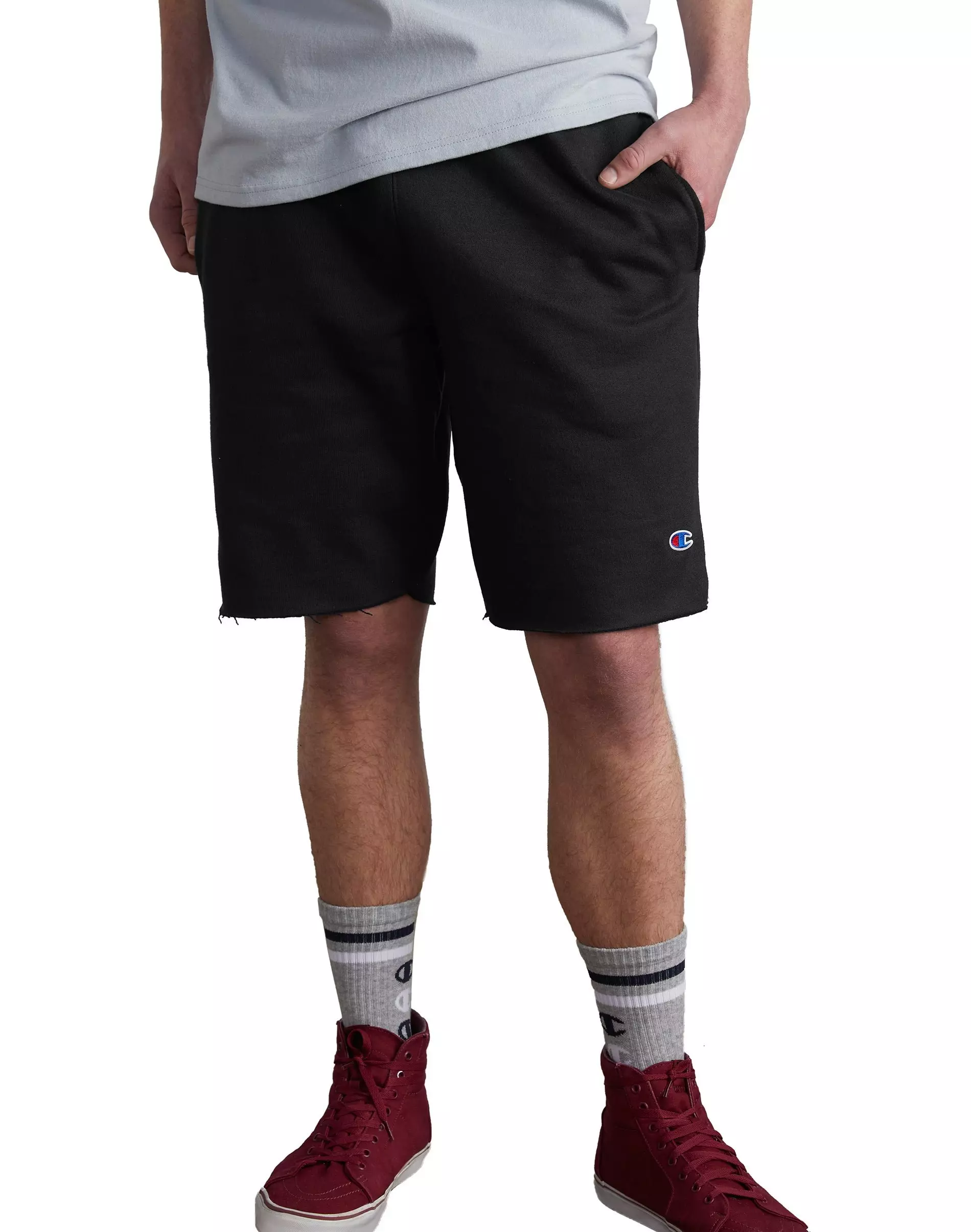 Champion Men's Reverse Weave Fleece Shorts - BLACK