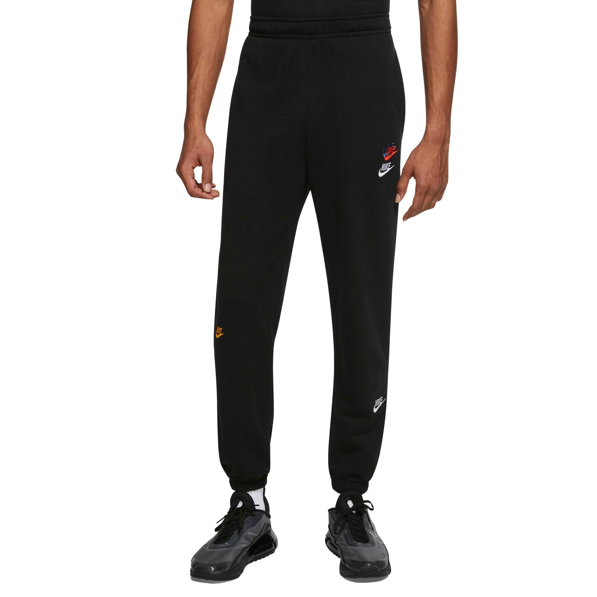 nike french terry pants black