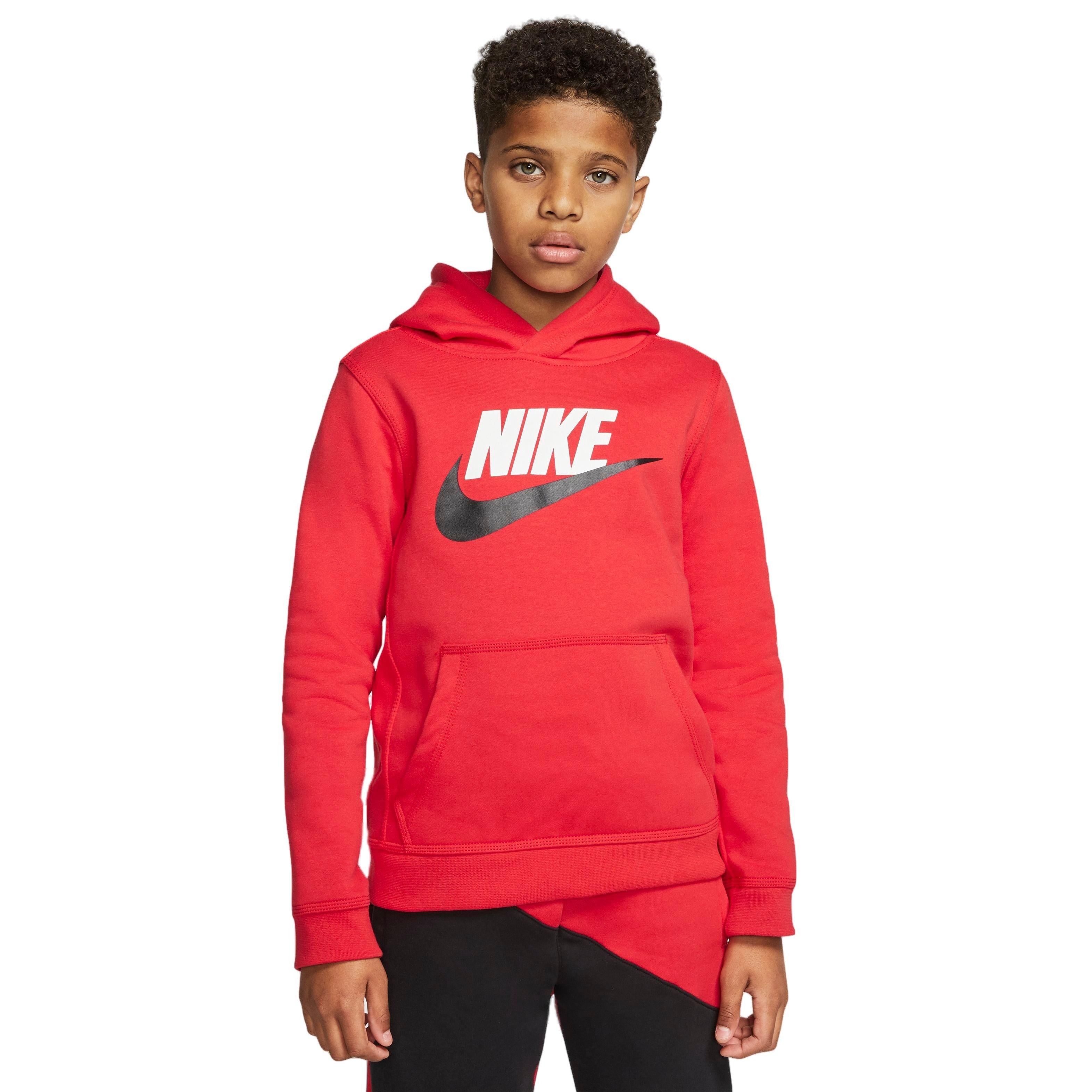 Boys red store nike hoodie