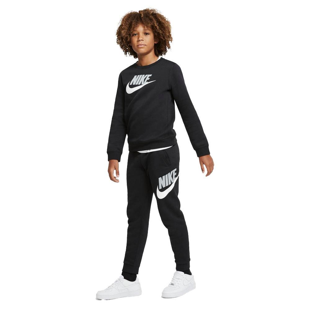 Nike Boy's Sportswear Club + HBR "Black" Pants - BLACK Thumbnail View 3