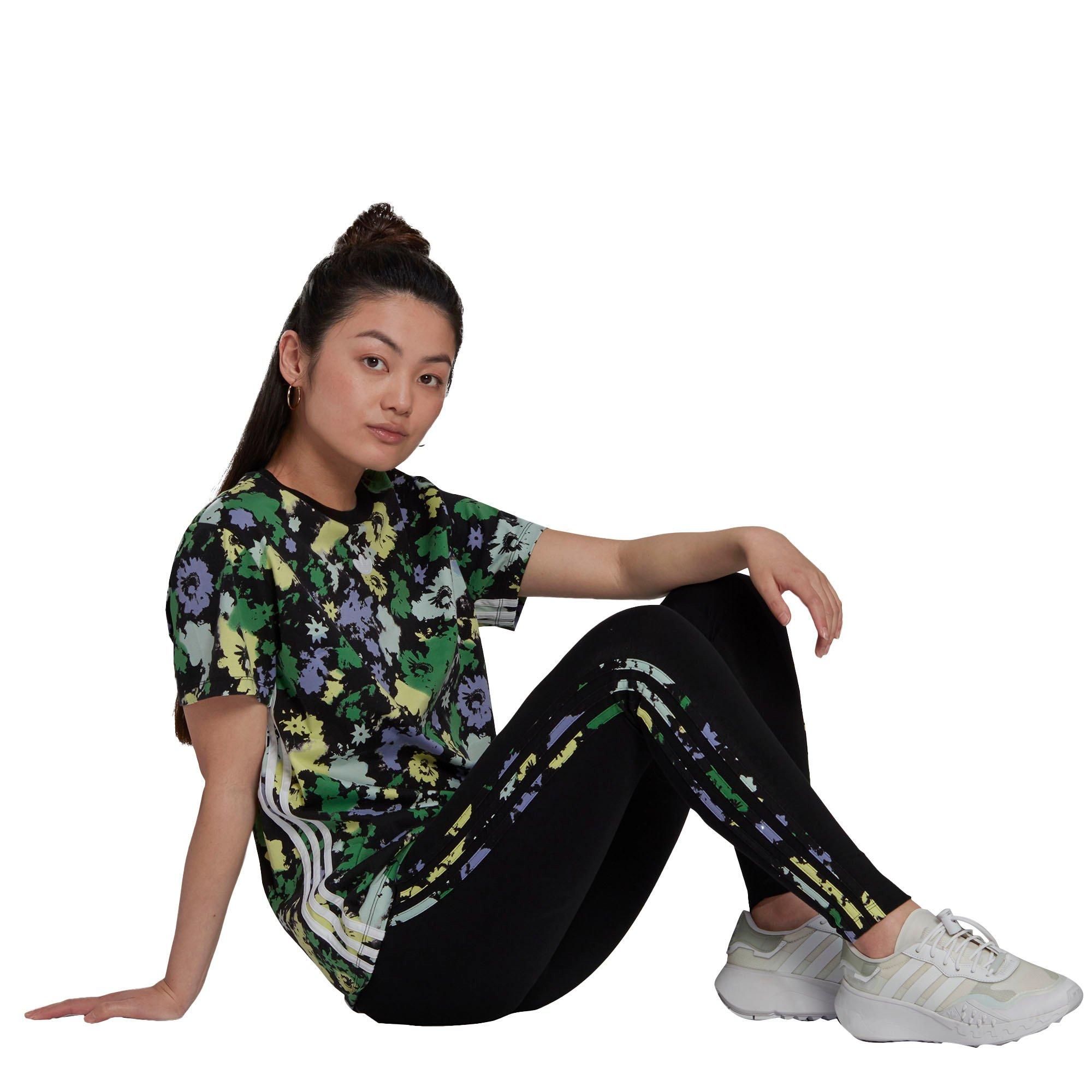 adidas Originals Women\'s Floral 3-Stripes Leggings - Hibbett | City Gear