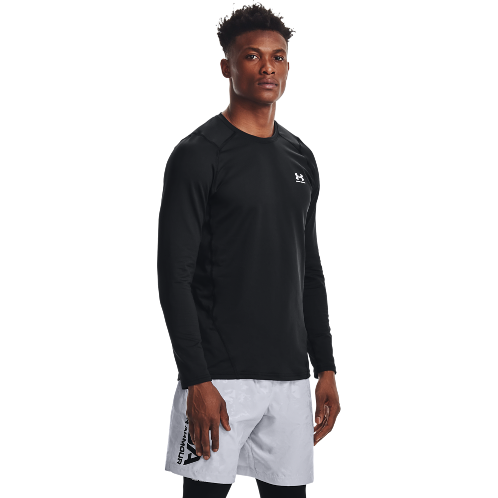 Under Armour Men's ColdGear Armour Fitted  Shirt - BLACK Thumbnail View 1
