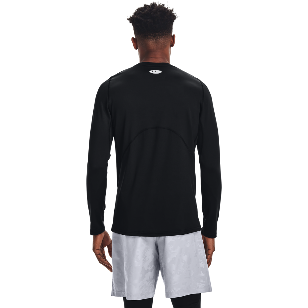 Under Armour Men's ColdGear Armour Fitted  Shirt - BLACK Thumbnail View 2