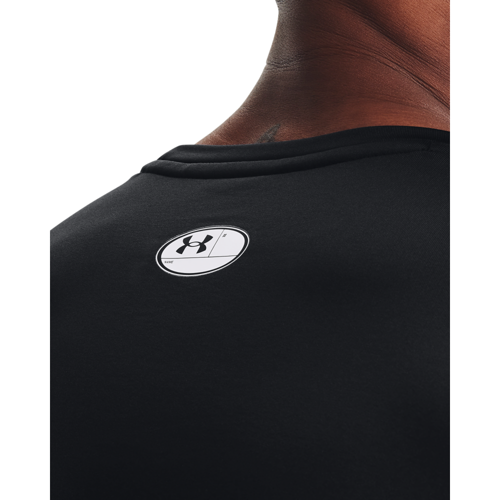 Under Armour Men's ColdGear Armour Fitted  Shirt - BLACK Thumbnail View 3