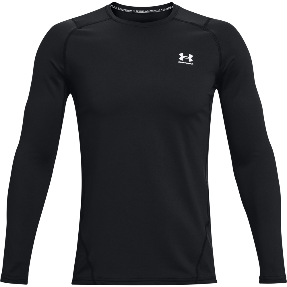 Under Armour Men's ColdGear Armour Fitted  Shirt - BLACK Thumbnail View 5
