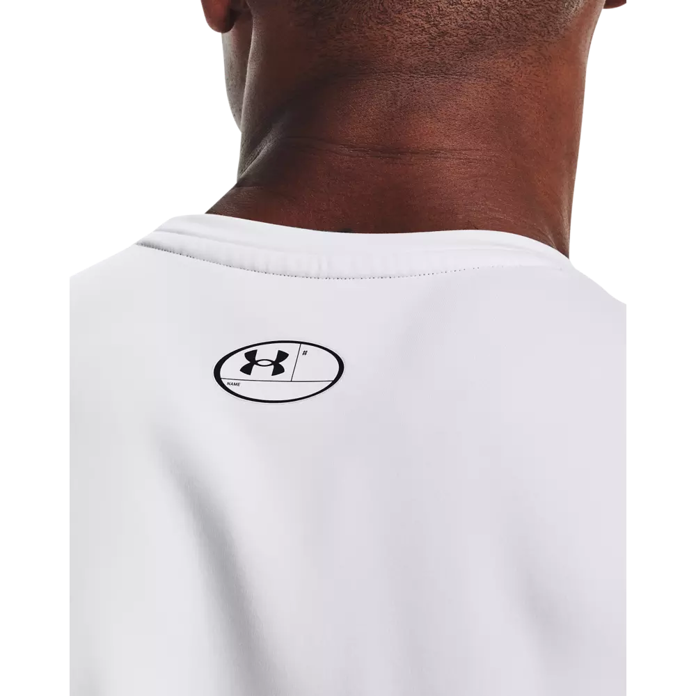 Under Armour Men's ColdGear Armour Fitted "White" Crew Shirt - WHITE