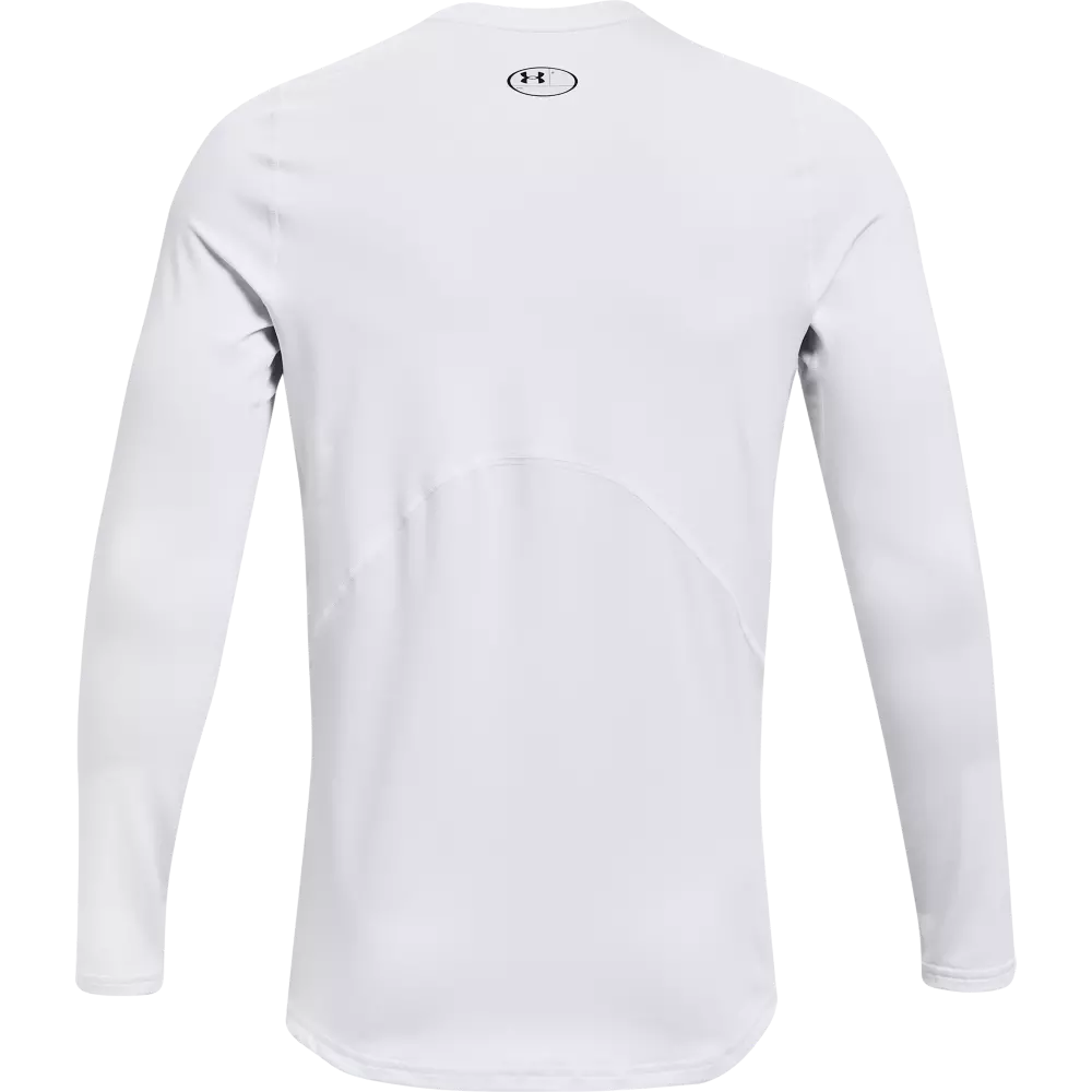 Under Armour Men's ColdGear Armour Fitted "White" Crew Shirt - WHITE