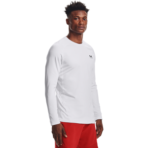 Under Armour Men's ColdGear Armour Fitted "White" Crew Shirt