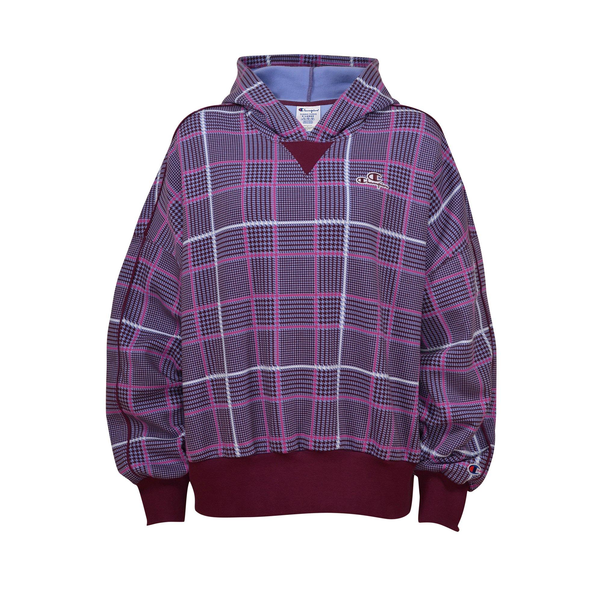 Plaid discount champion hoodie