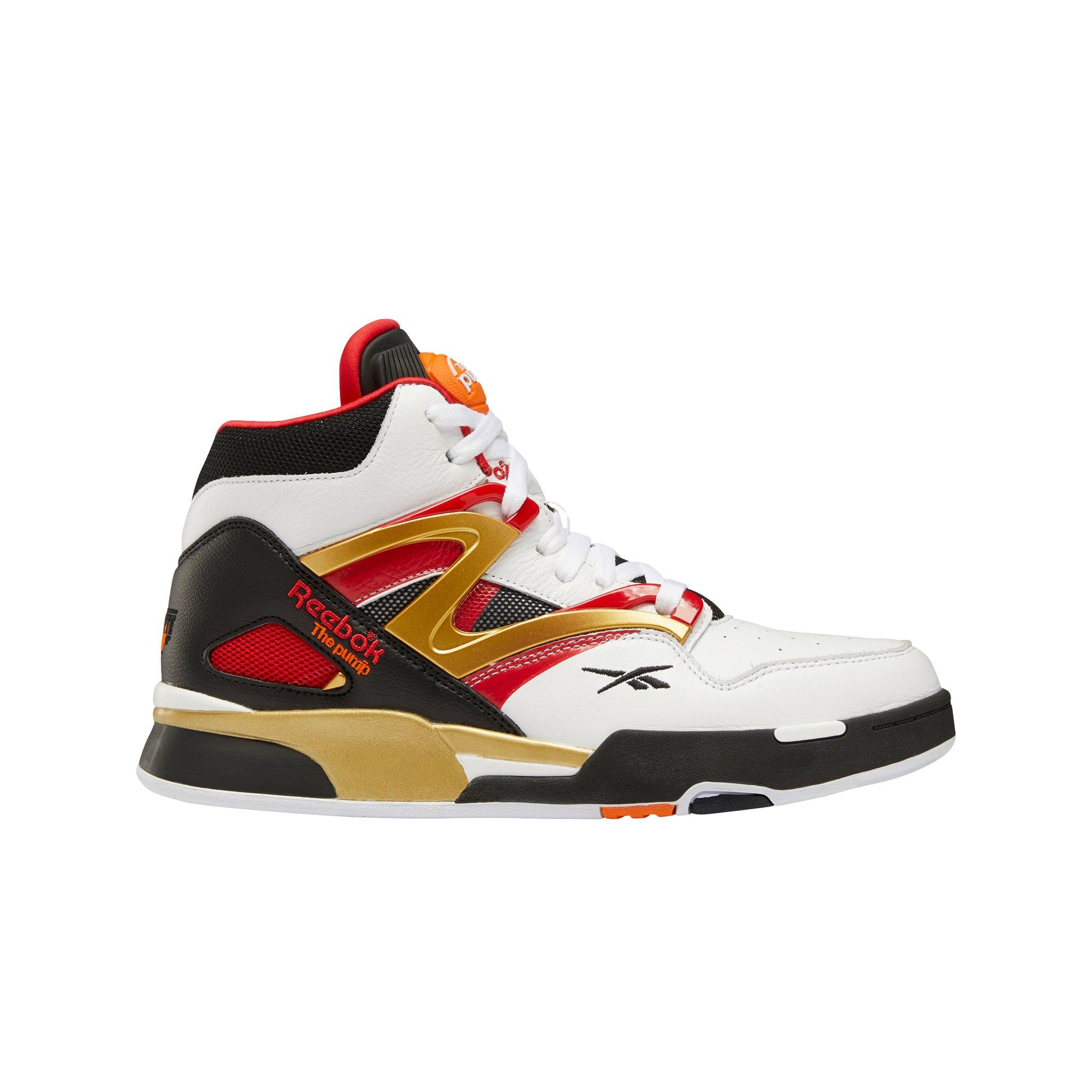 Reebok Pump Omni Zone II White/Red/Black Men's Basketball Shoe - Hibbett