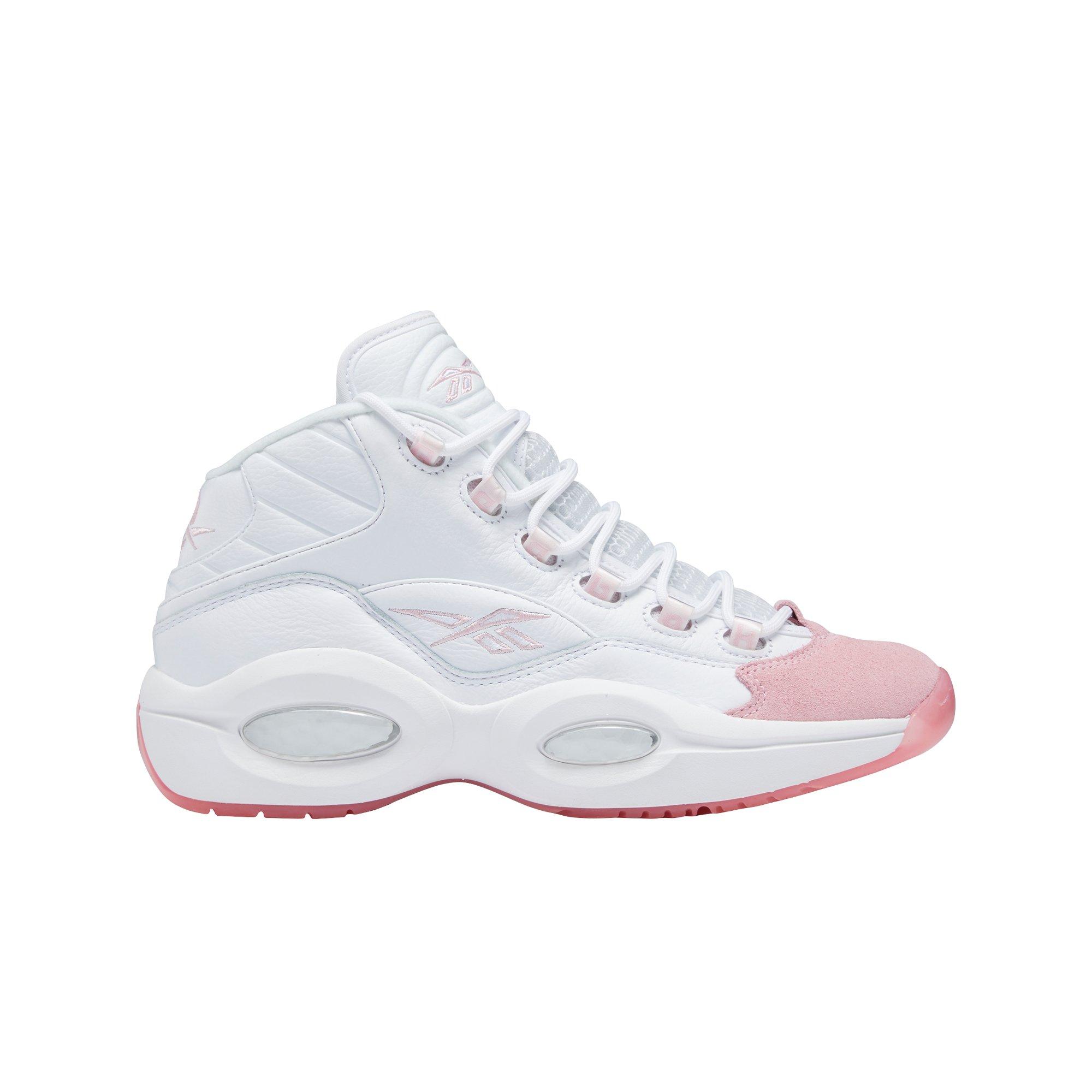 Reebok Question Mid BCA "White/Pink Glow/Porcelain Pink" Grade School