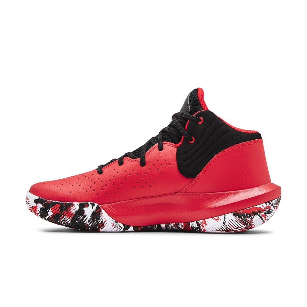 Under Armour Mens UA Jet Mid Basketball Shoe Red Sports Breathable Lightweight