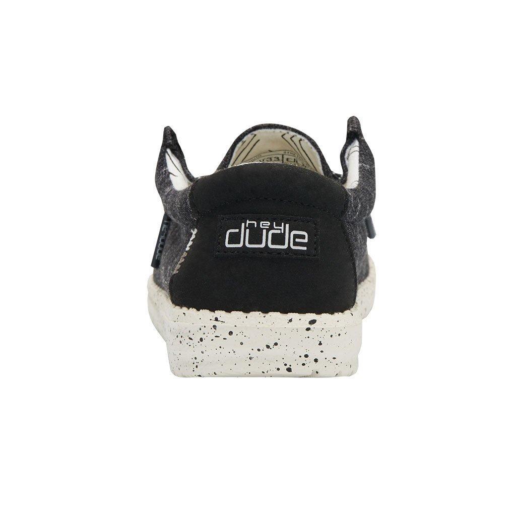 Hey Dude Wally Stretch Black/White Toddler Boys' Shoe - Hibbett