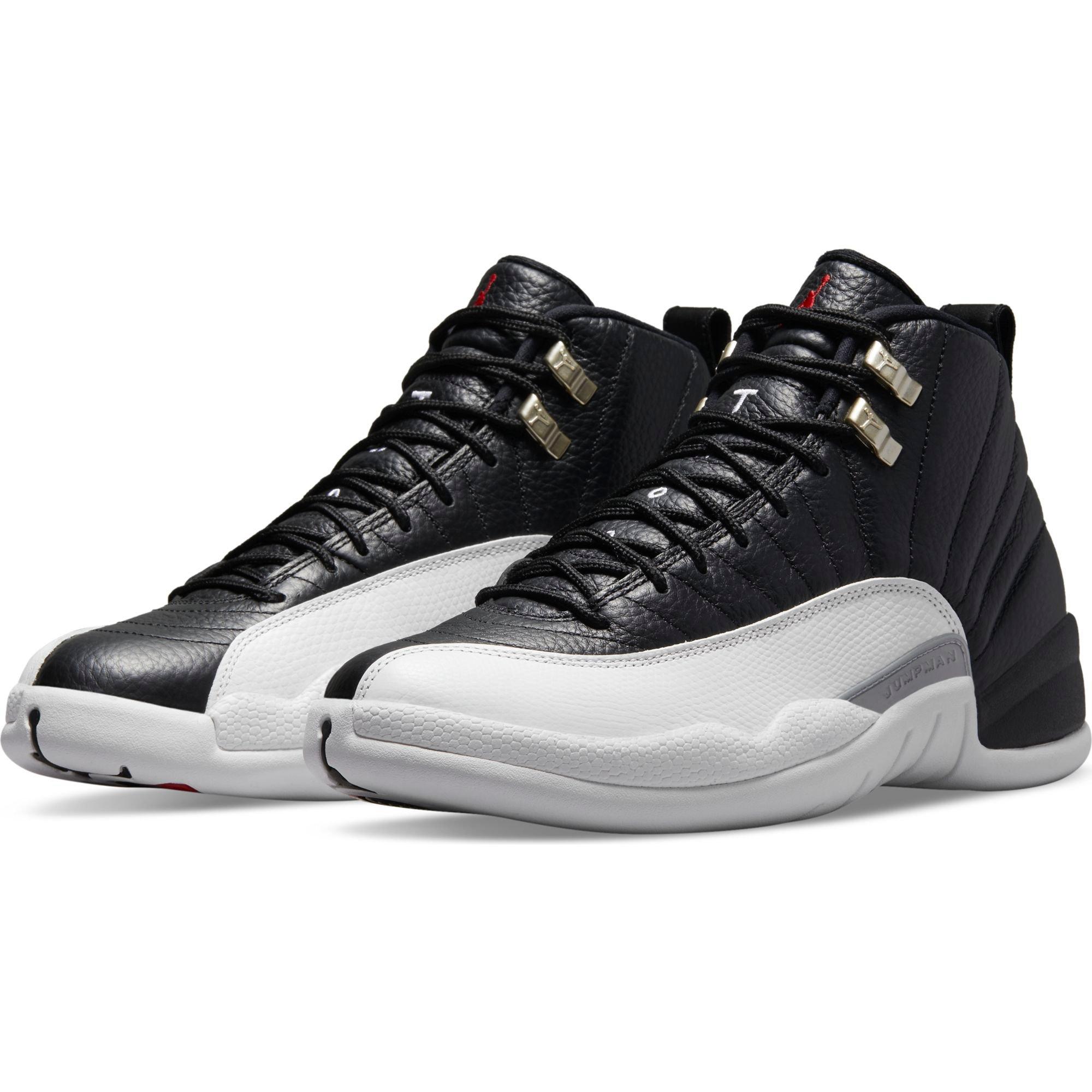 black n white jordan 12