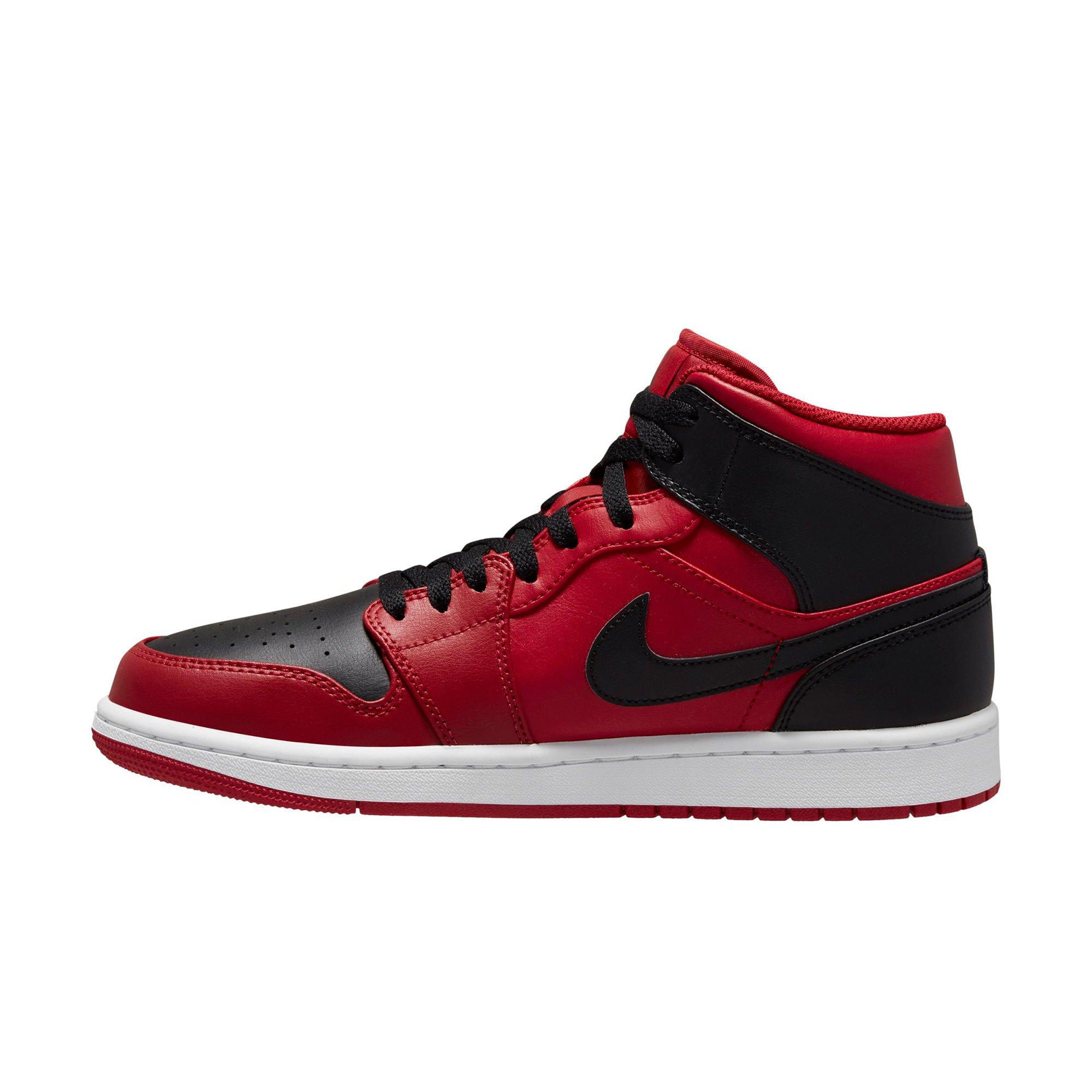 jordan 1 mid gym red black and white