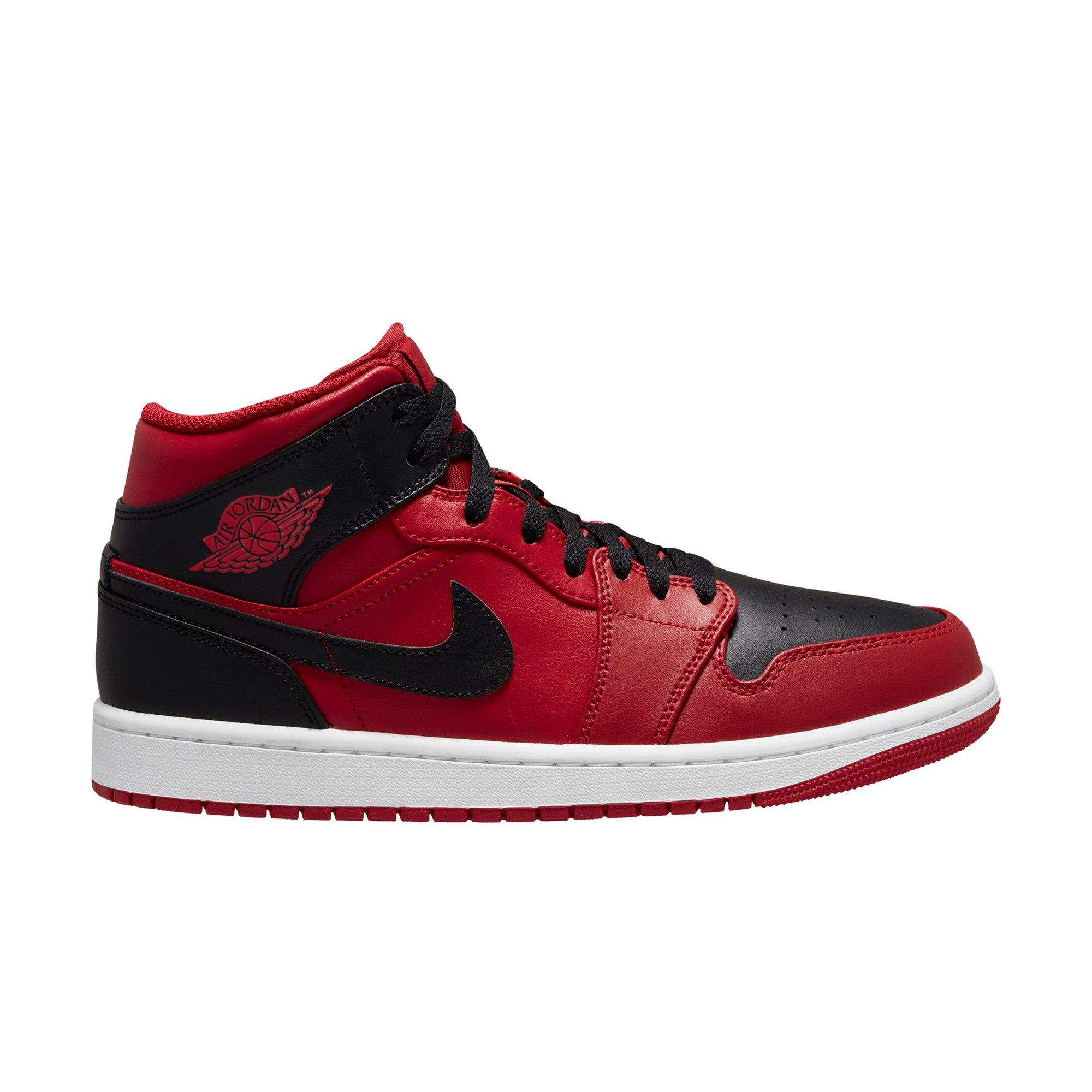 jordan 1 mid gym red white black