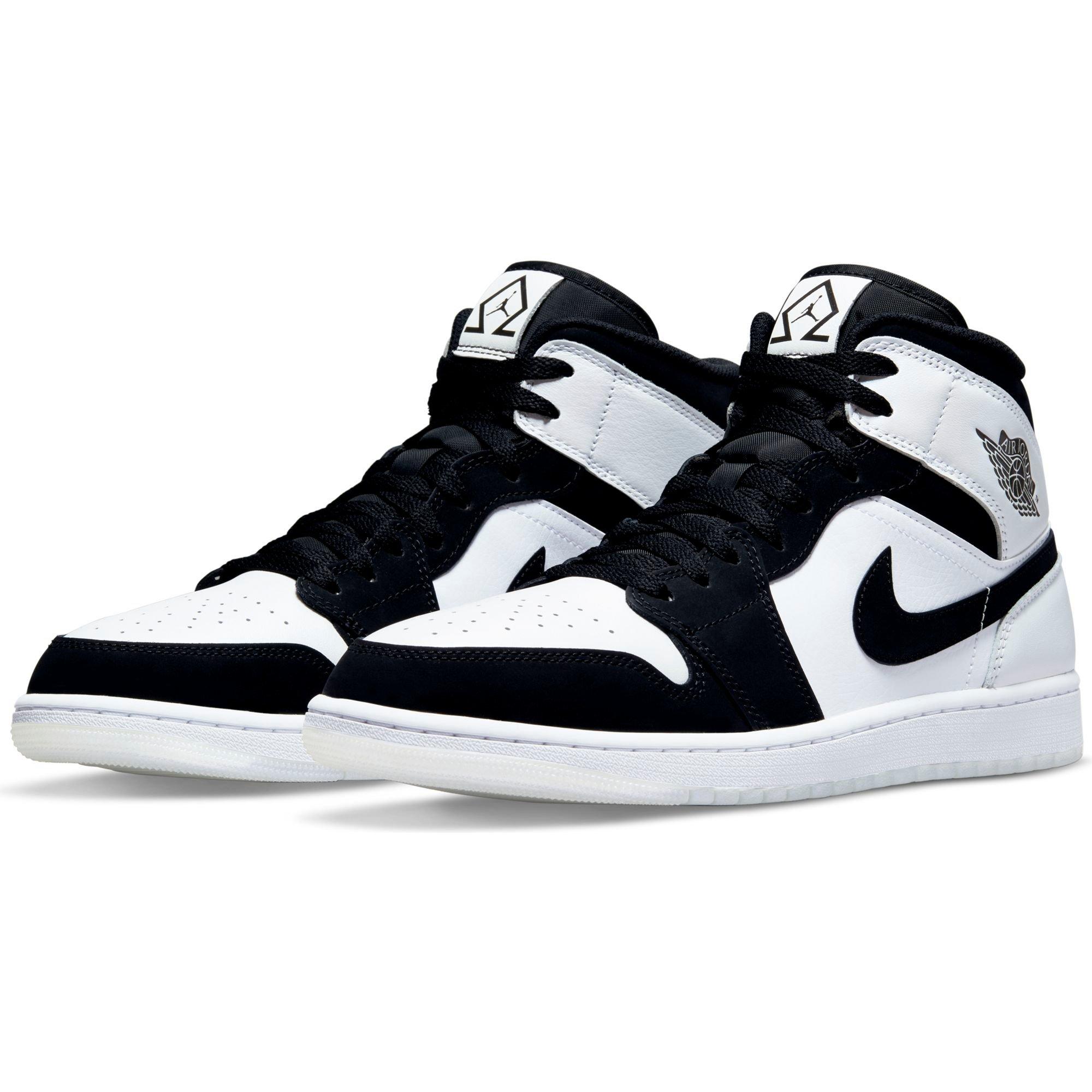 Jordan 1 Mid White/White Men's Shoe - Hibbett