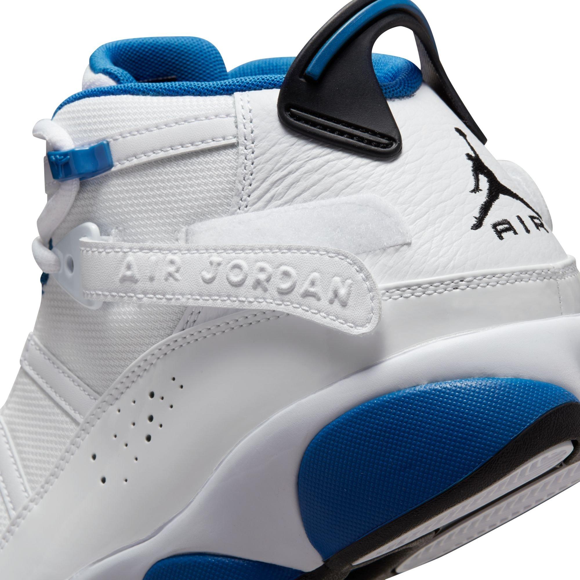 blue and black 6 ring jordans