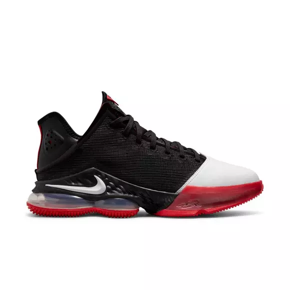 Gietvorm Vooroordeel oorlog Nike LeBron 19 Low "Black/White/University Red" Men's Basketball Shoe