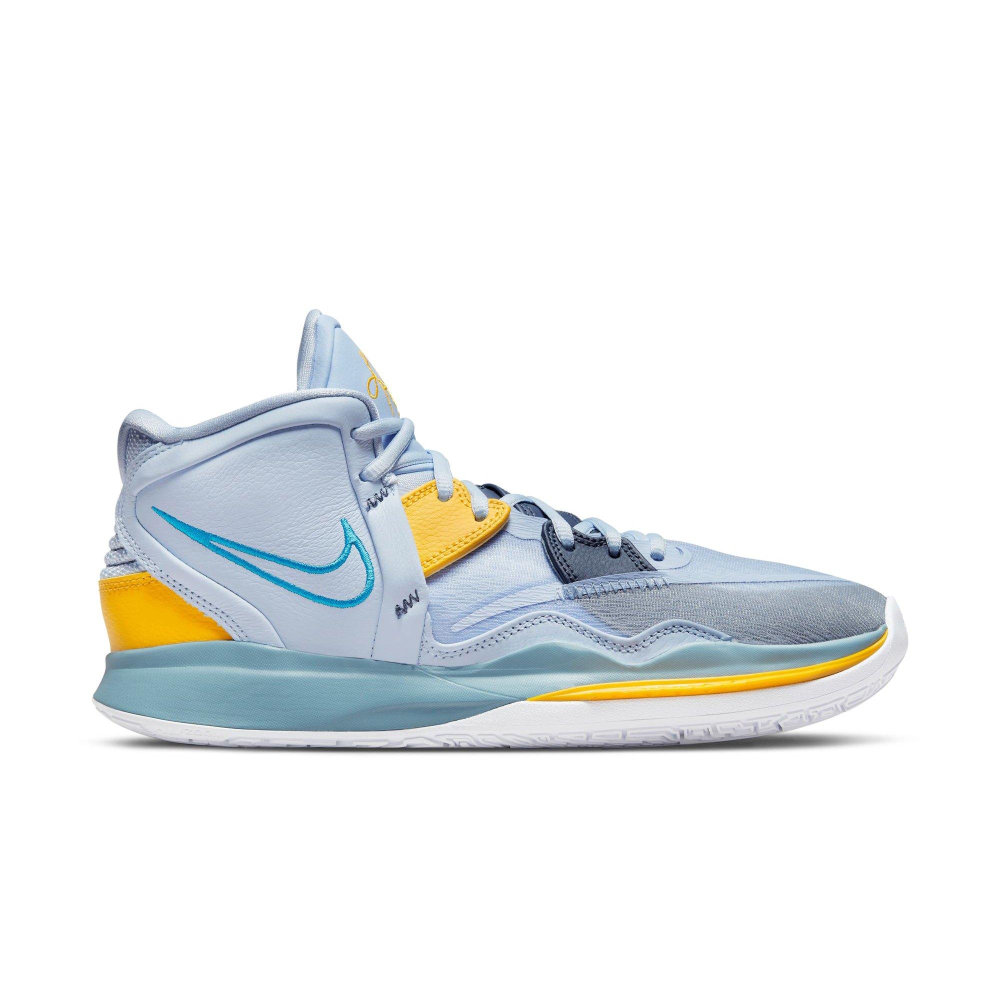 kyrie blue and yellow shoes