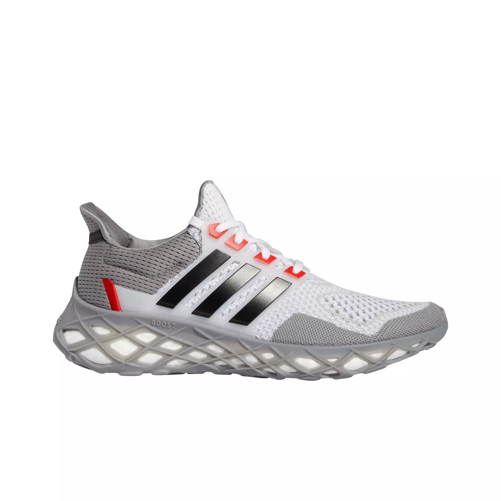 adidas Ultraboost Web DNA "Grey One/Core Black/Vivid Red" Men's Running Shoe - GREY/BLACK/RED