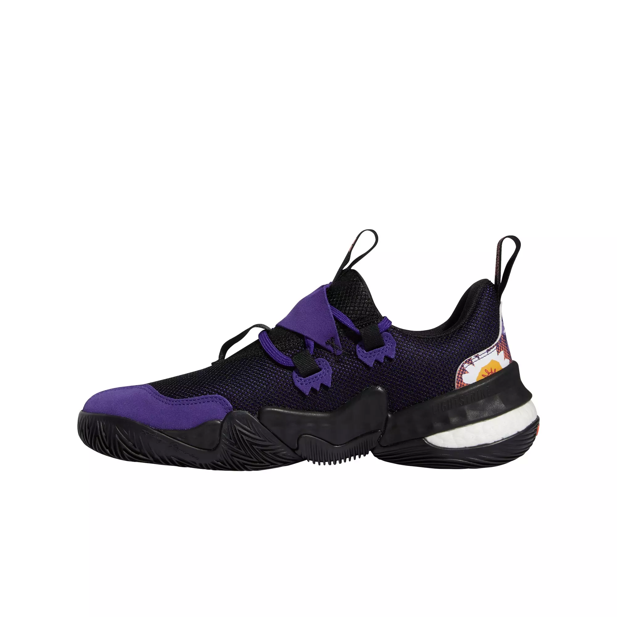 adidas Trae Young 1 "Black/College Purple/Solar Orange" Men's Basketball Shoe - MULTI-COLOR